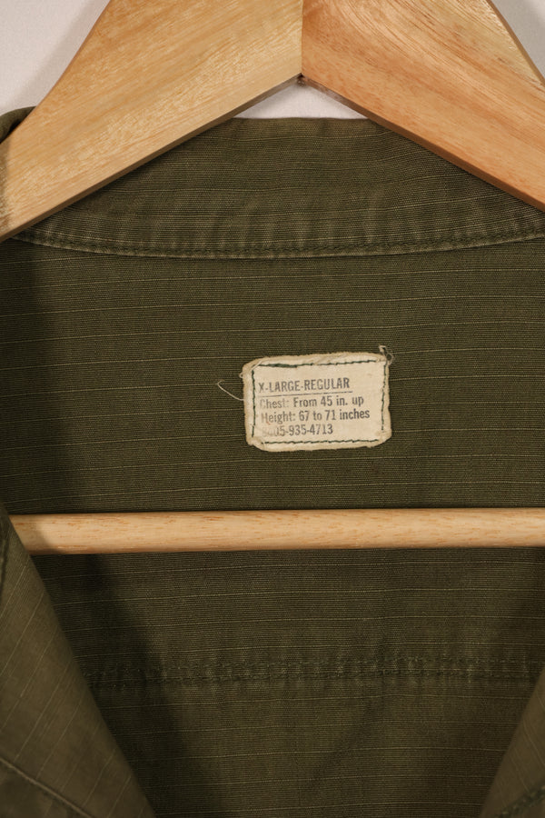 実物　1969年製　4th Model ジャングルファティーグ　ジャケット　X-L-R 大きめサイズ　中古品