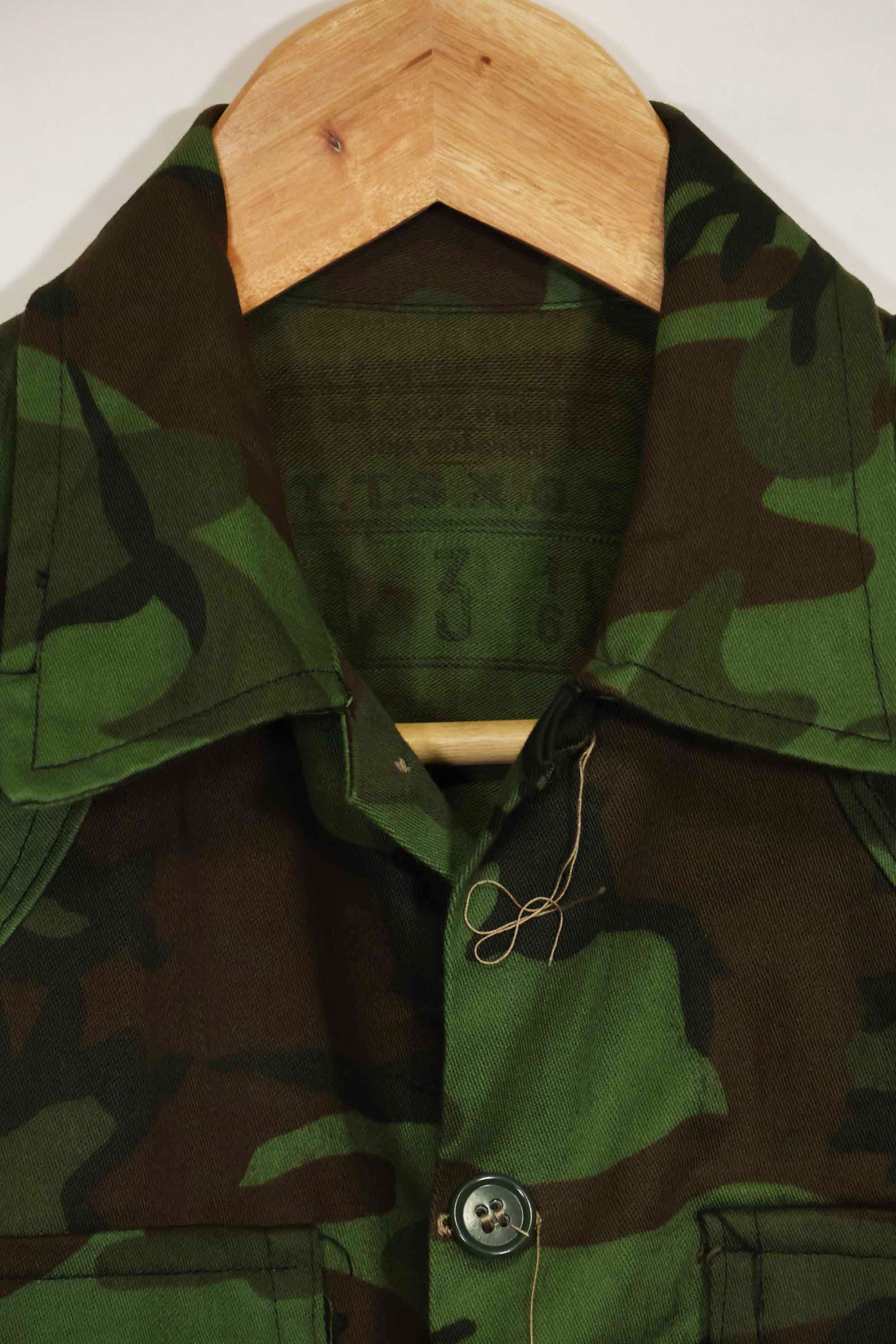1960s U.S. Army Advisor ARVN BDQ Ranger Shirt Leaf camouflage shirt, never used.