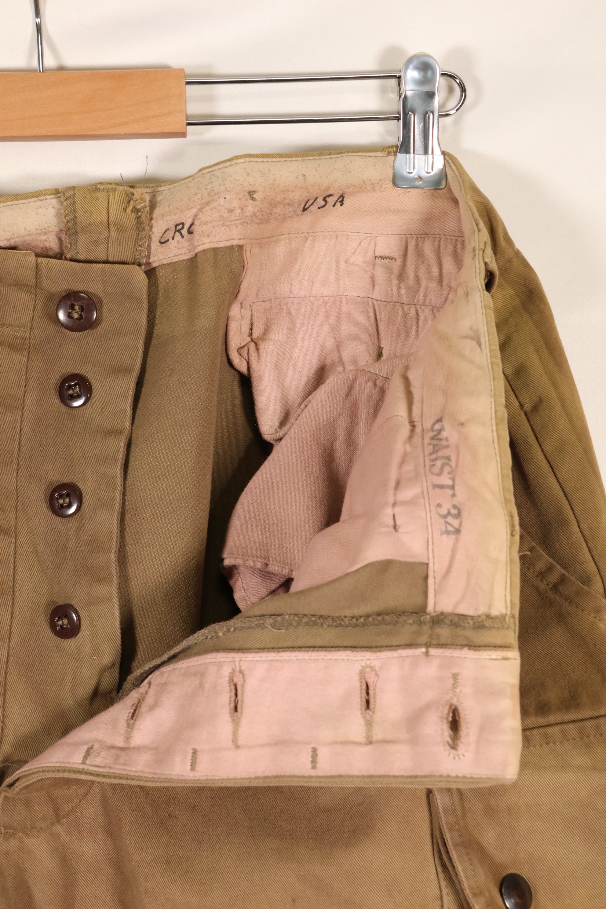 电影服装 Larger 电影服装 Private Ryan US Army M42 Jump Pants Used B