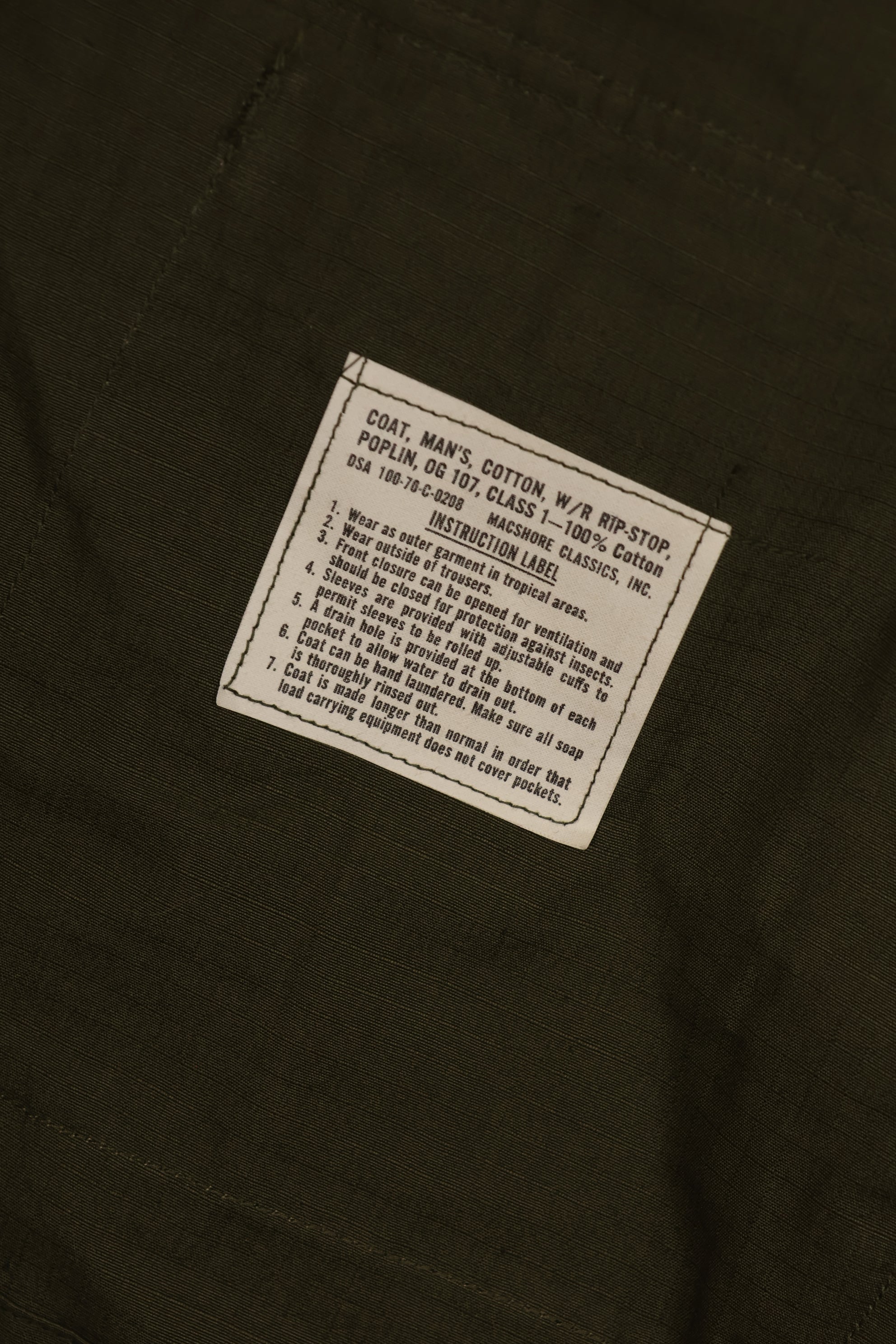 実物　デッドストック　1970年製　4th Model ジャングルファティーグ　ジャケット　M-S