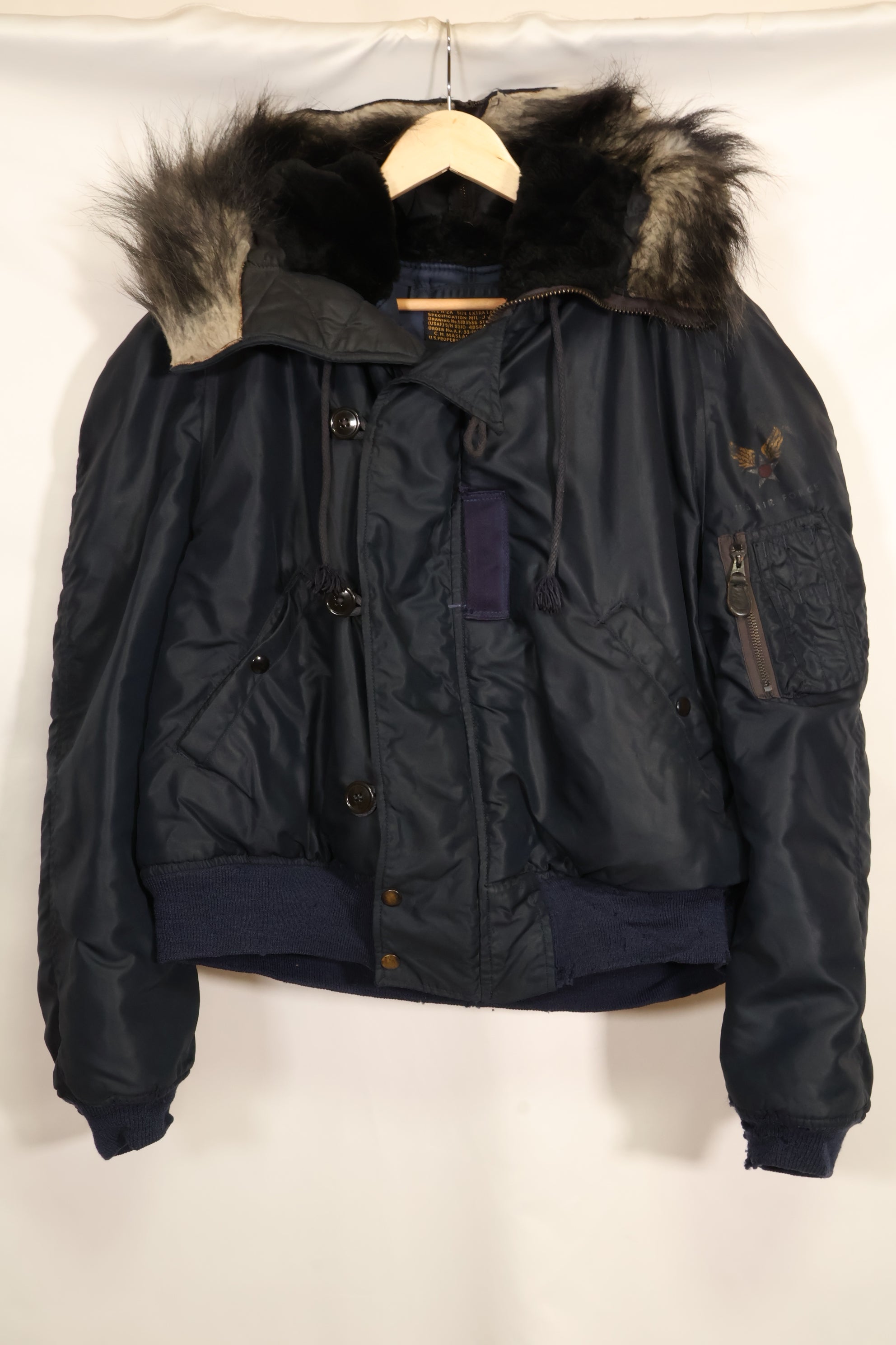 Mid-1950s X-Large USAF N2-A Flight Jacket Heavy Zone Used