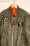 1970年契約　LARGE　アメリカ空軍　USAF　MA-1　フライトジャケット　パッチ初付　中古品