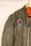 1970年契約　LARGE　アメリカ空軍　USAF　MA-1　フライトジャケット　パッチ初付　中古品