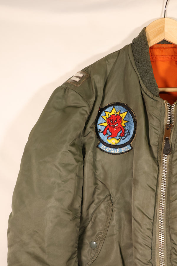1970年契約　LARGE　アメリカ空軍　USAF　MA-1　フライトジャケット　パッチ初付　中古品