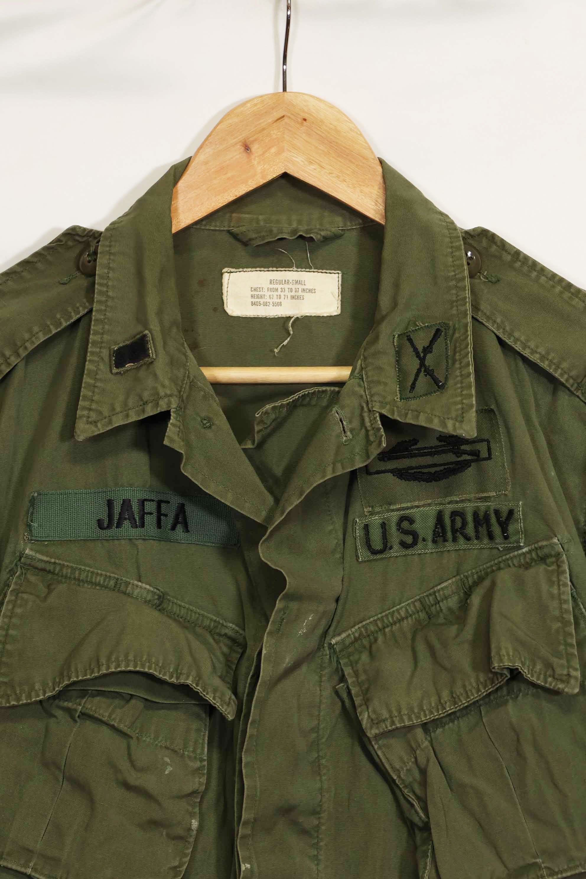 1965〜66年頃　2nd Model ジャングルファティーグ　ジャケット　S-R　パッチ付き　中古品