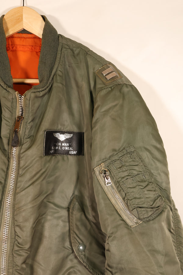 1970年契約　LARGE　アメリカ空軍　USAF　MA-1　フライトジャケット　パッチ初付　中古品
