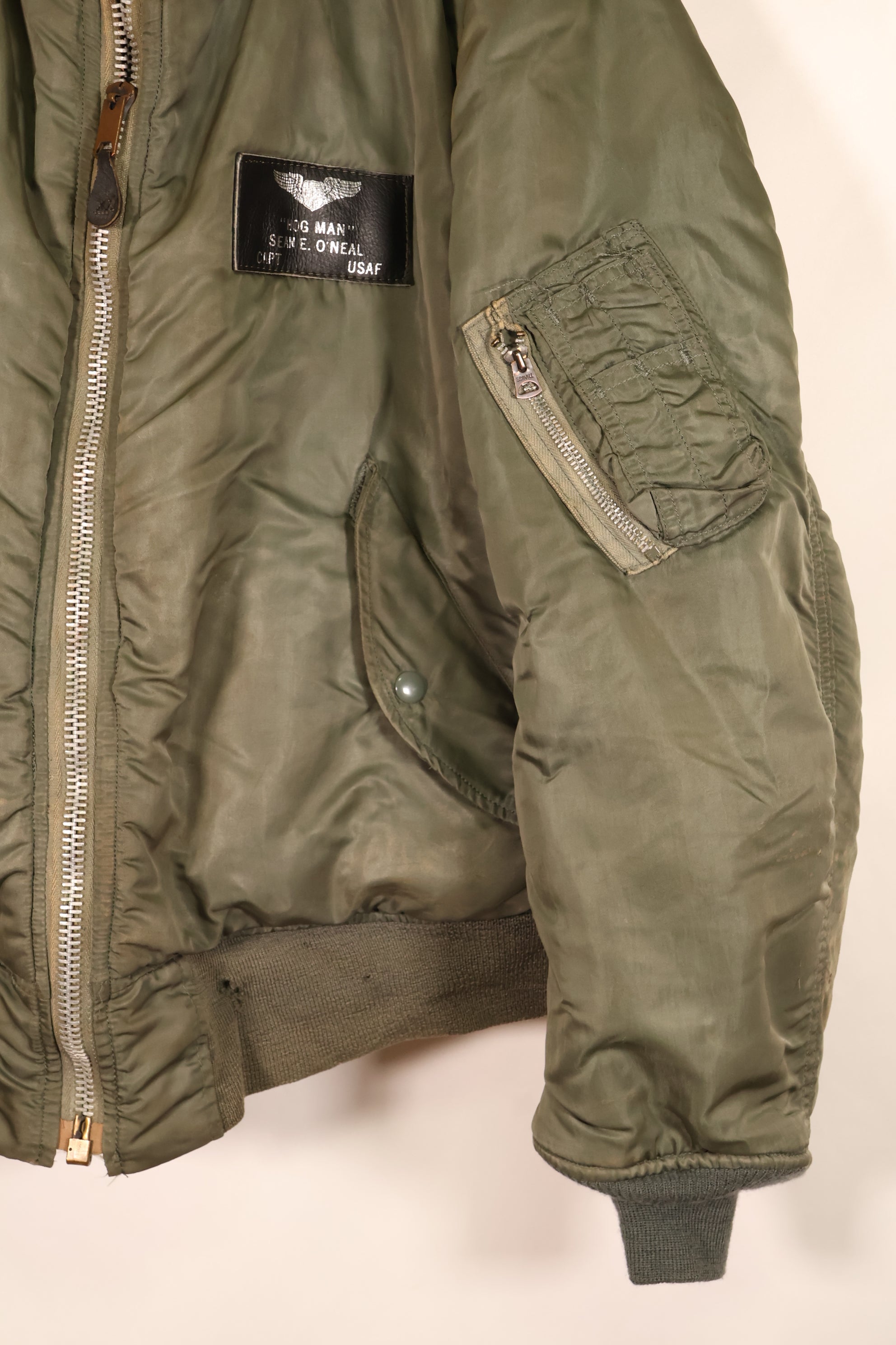 1970年契約　LARGE　アメリカ空軍　USAF　MA-1　フライトジャケット　パッチ初付　中古品