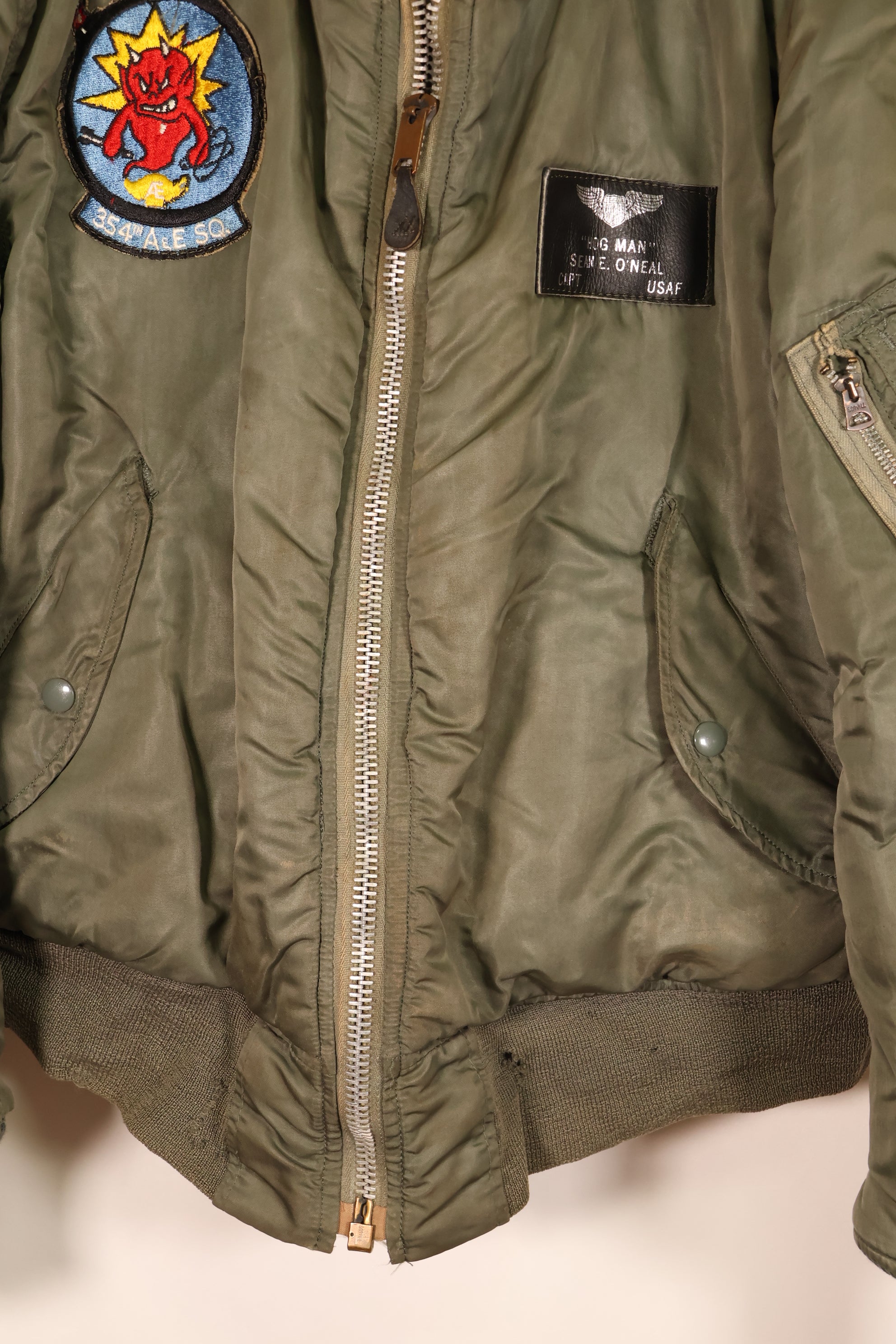 1970年契約　LARGE　アメリカ空軍　USAF　MA-1　フライトジャケット　パッチ初付　中古品