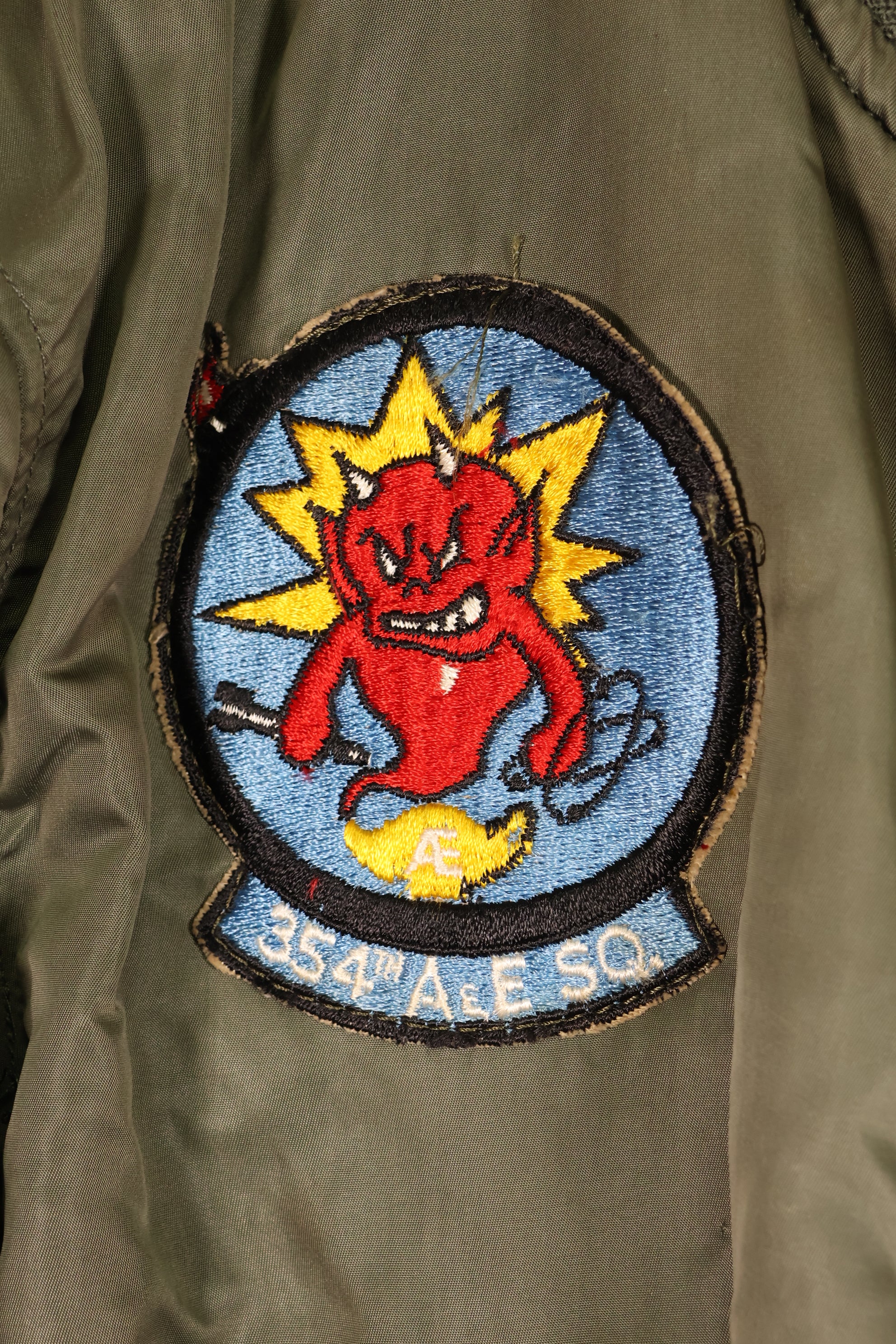 1970年契約　LARGE　アメリカ空軍　USAF　MA-1　フライトジャケット　パッチ初付　中古品