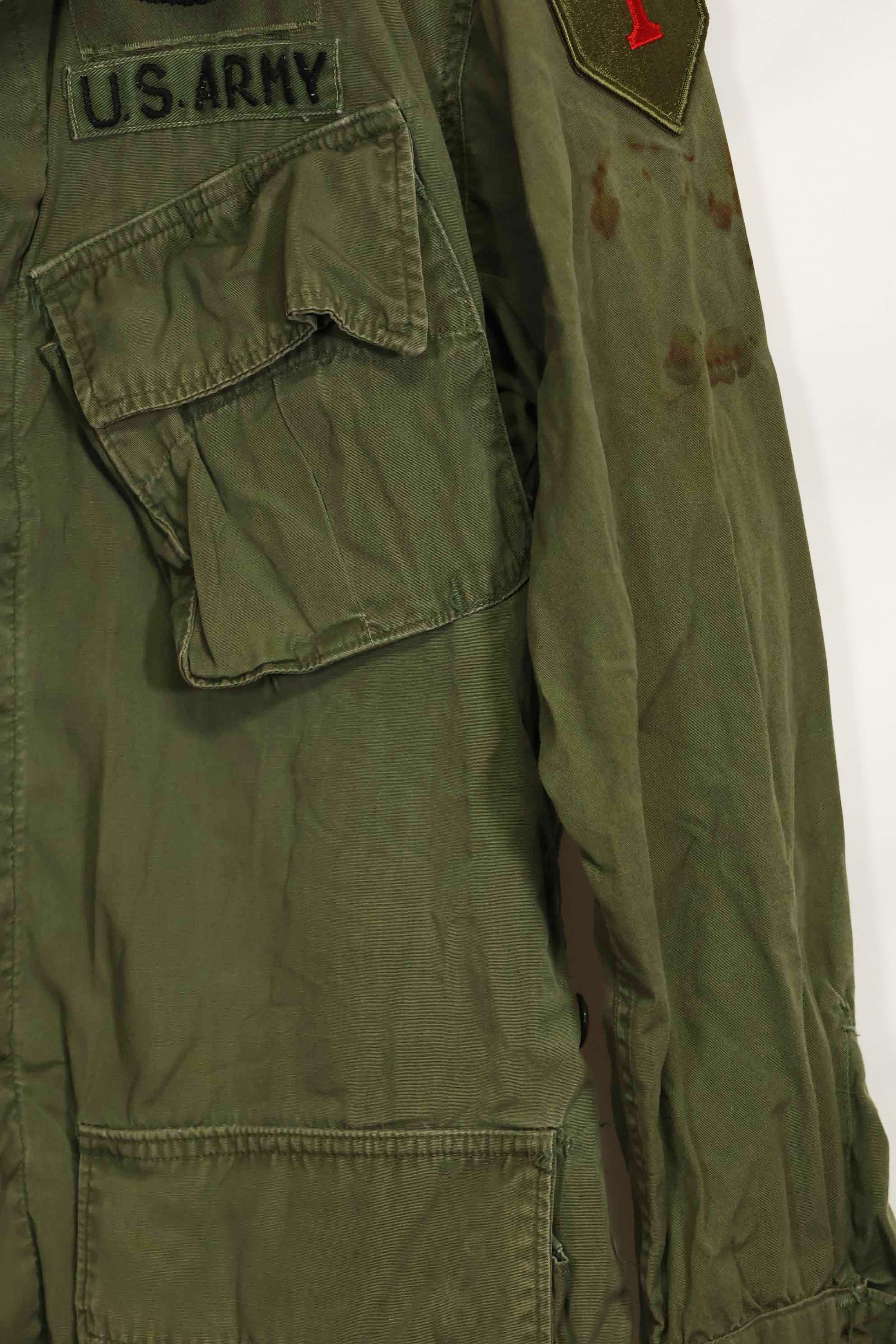 1965〜66年頃　2nd Model ジャングルファティーグ　ジャケット　S-R　パッチ付き　中古品