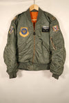 1960 Contract, MEDIUM, U.S. Air Force (USAF), L-2B Flight Jacket, Original Patches, Used