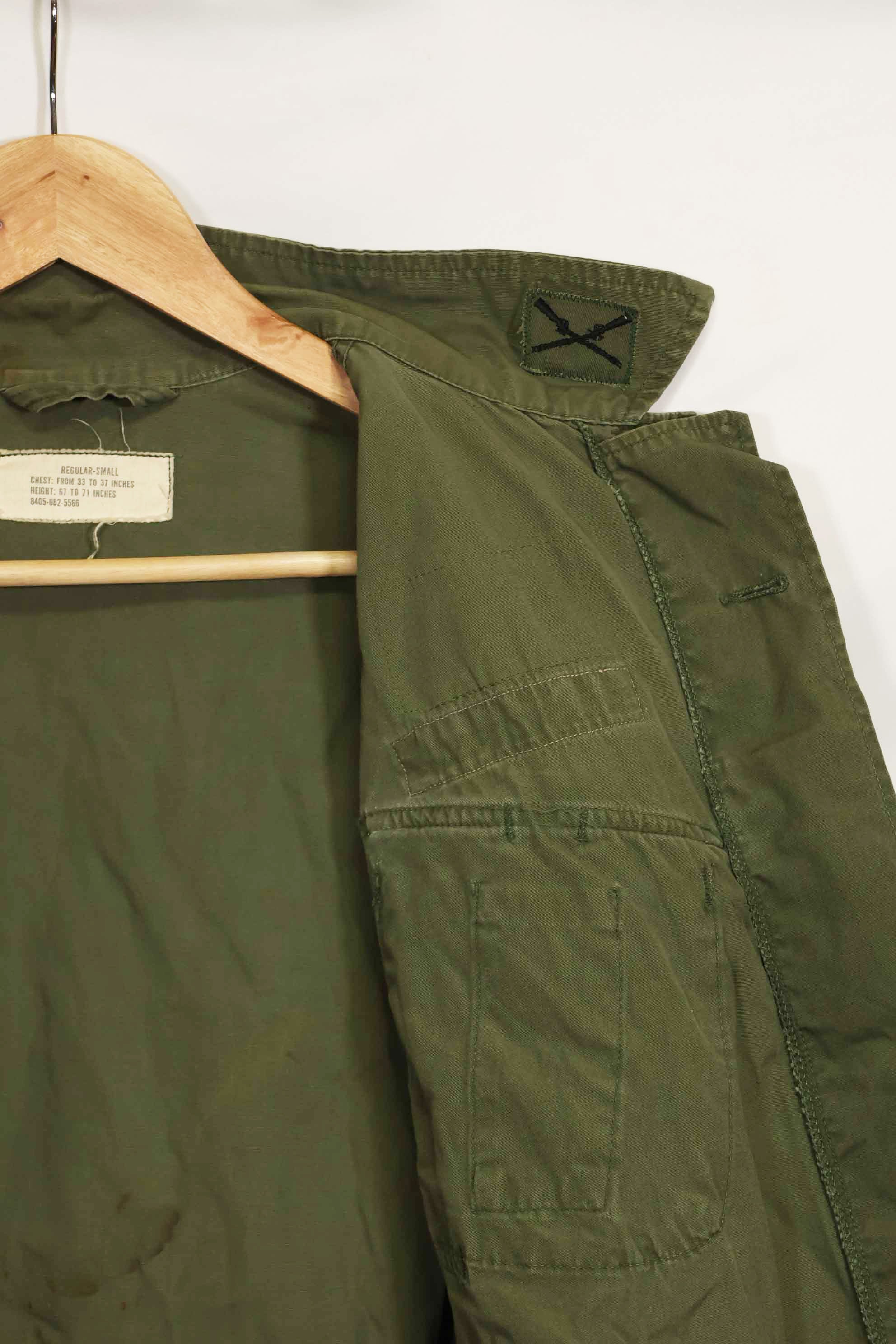 1965〜66年頃　2nd Model ジャングルファティーグ　ジャケット　S-R　パッチ付き　中古品