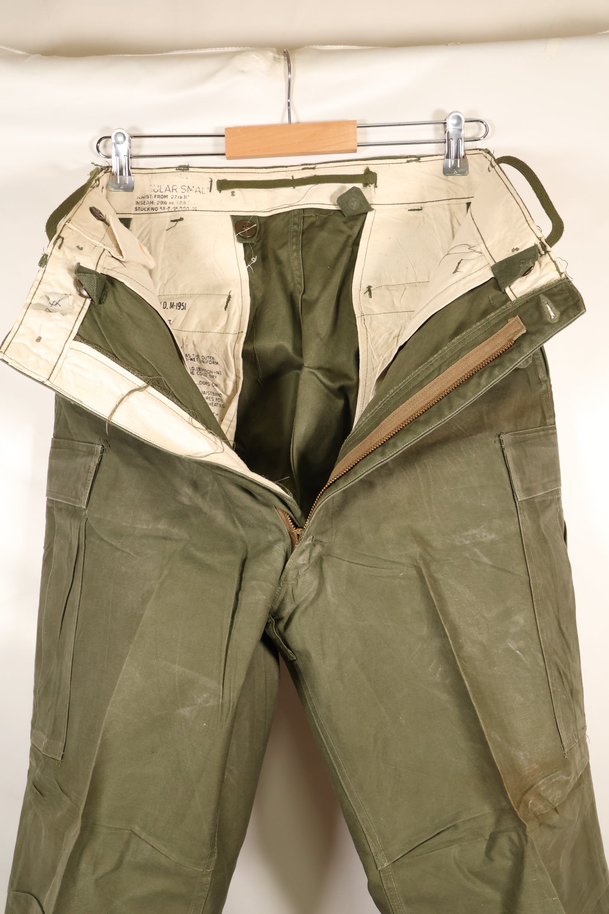 1950s S-R M51 cotton field pants, used.