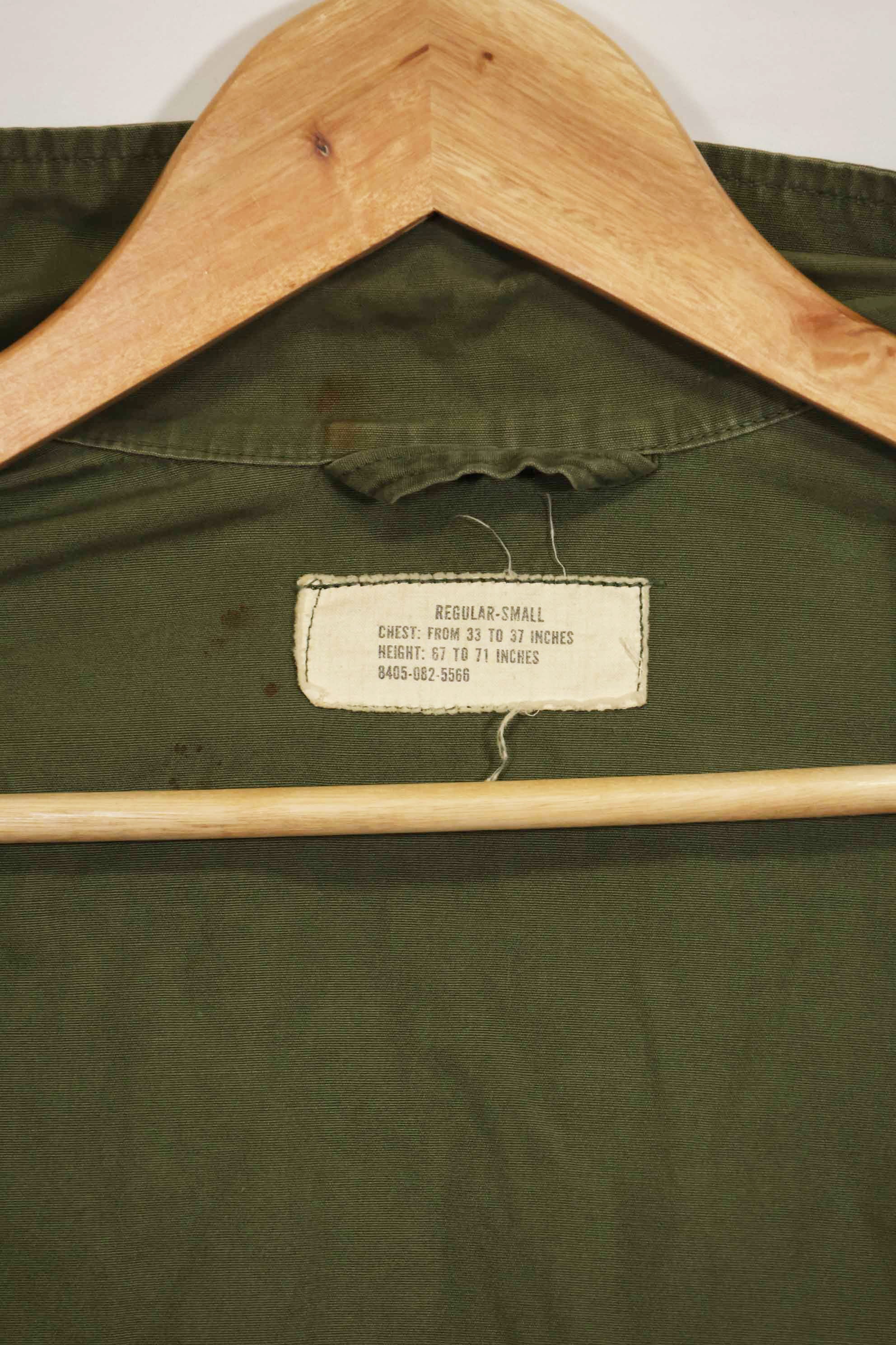 1965〜66年頃　2nd Model ジャングルファティーグ　ジャケット　S-R　パッチ付き　中古品