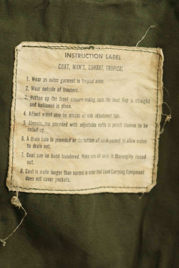 1965〜66年頃　2nd Model ジャングルファティーグ　ジャケット　S-R　パッチ付き　中古品