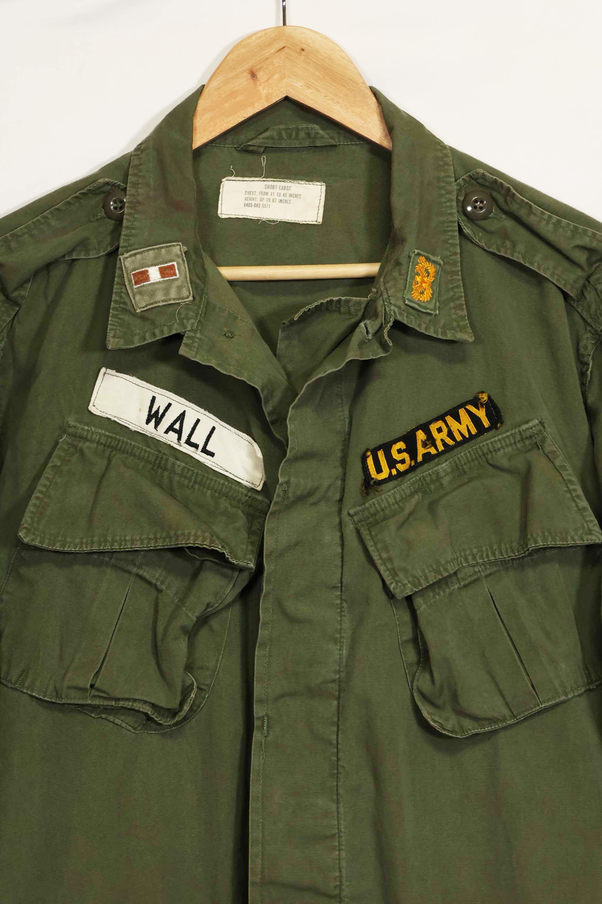 1965〜66年頃　2nd Model ジャングルファティーグ　ジャケット　S-L　パッチ付き　中古品