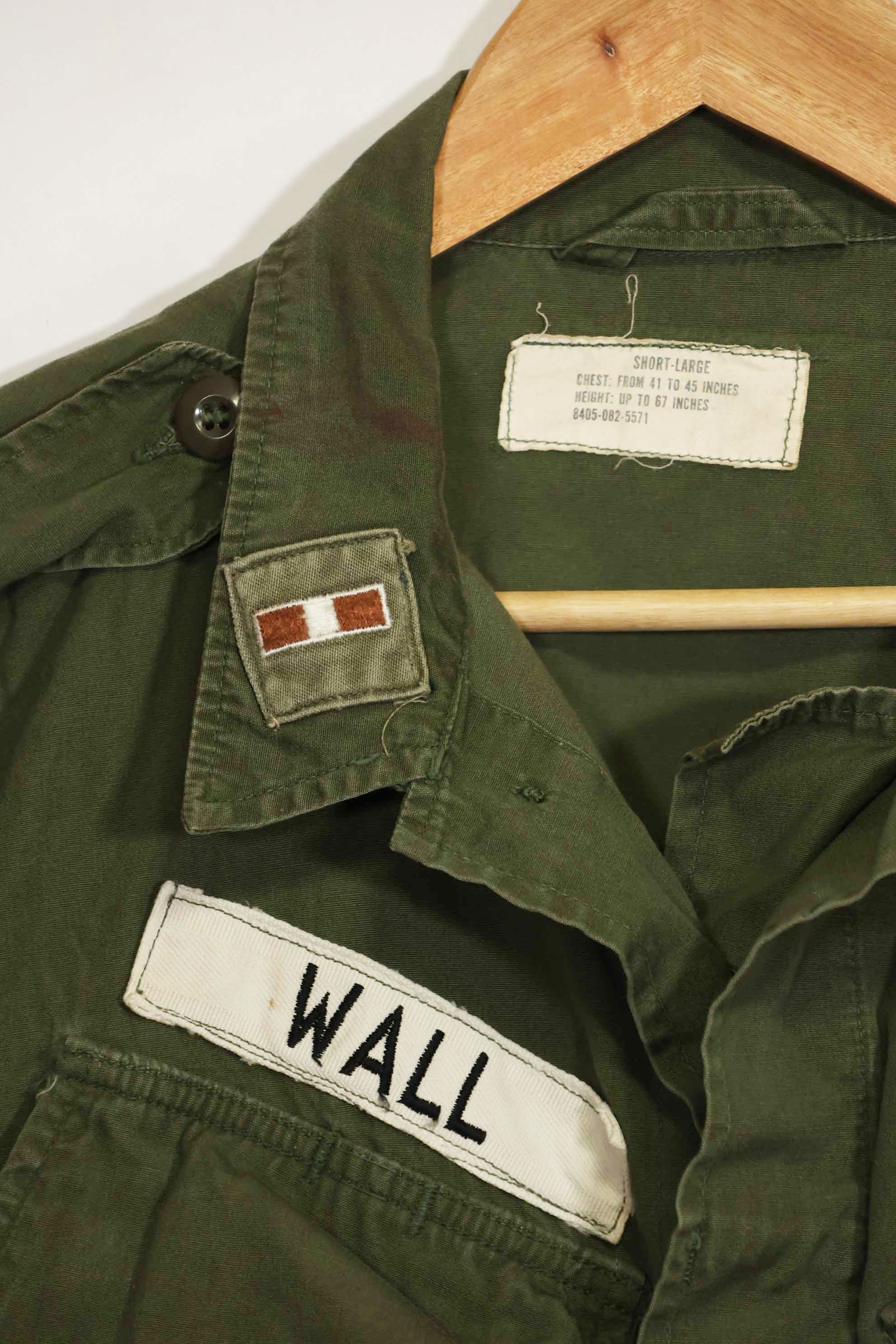 1965〜66年頃　2nd Model ジャングルファティーグ　ジャケット　S-L　パッチ付き　中古品