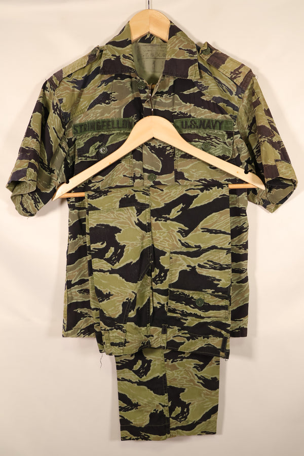 1970年　推定 S~Mサイズ　アメリカ海軍軍事顧問団　アドバイザー　VNMC 4th タイガーストライプ　セット　中古品