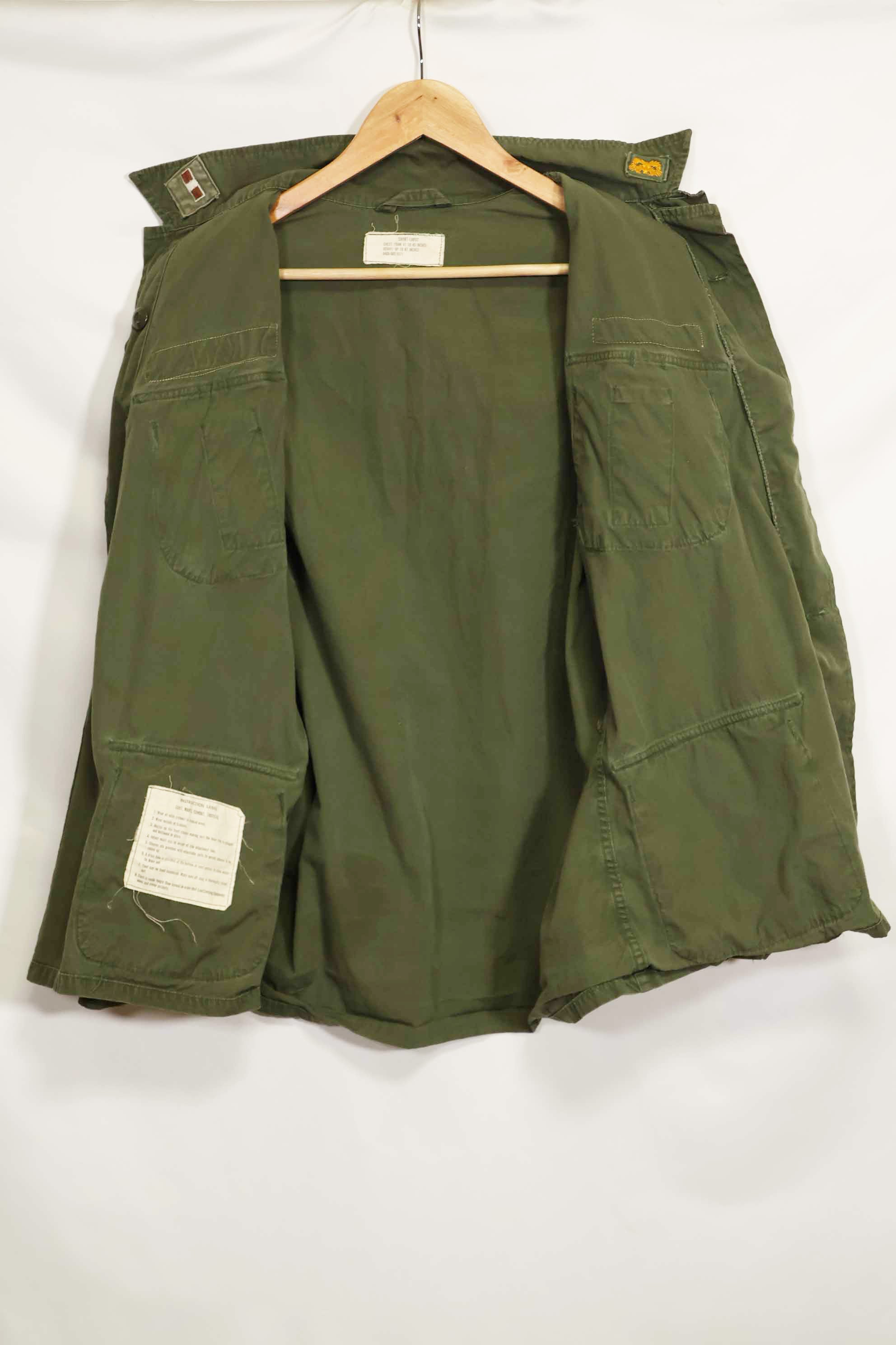 1965〜66年頃　2nd Model ジャングルファティーグ　ジャケット　S-L　パッチ付き　中古品