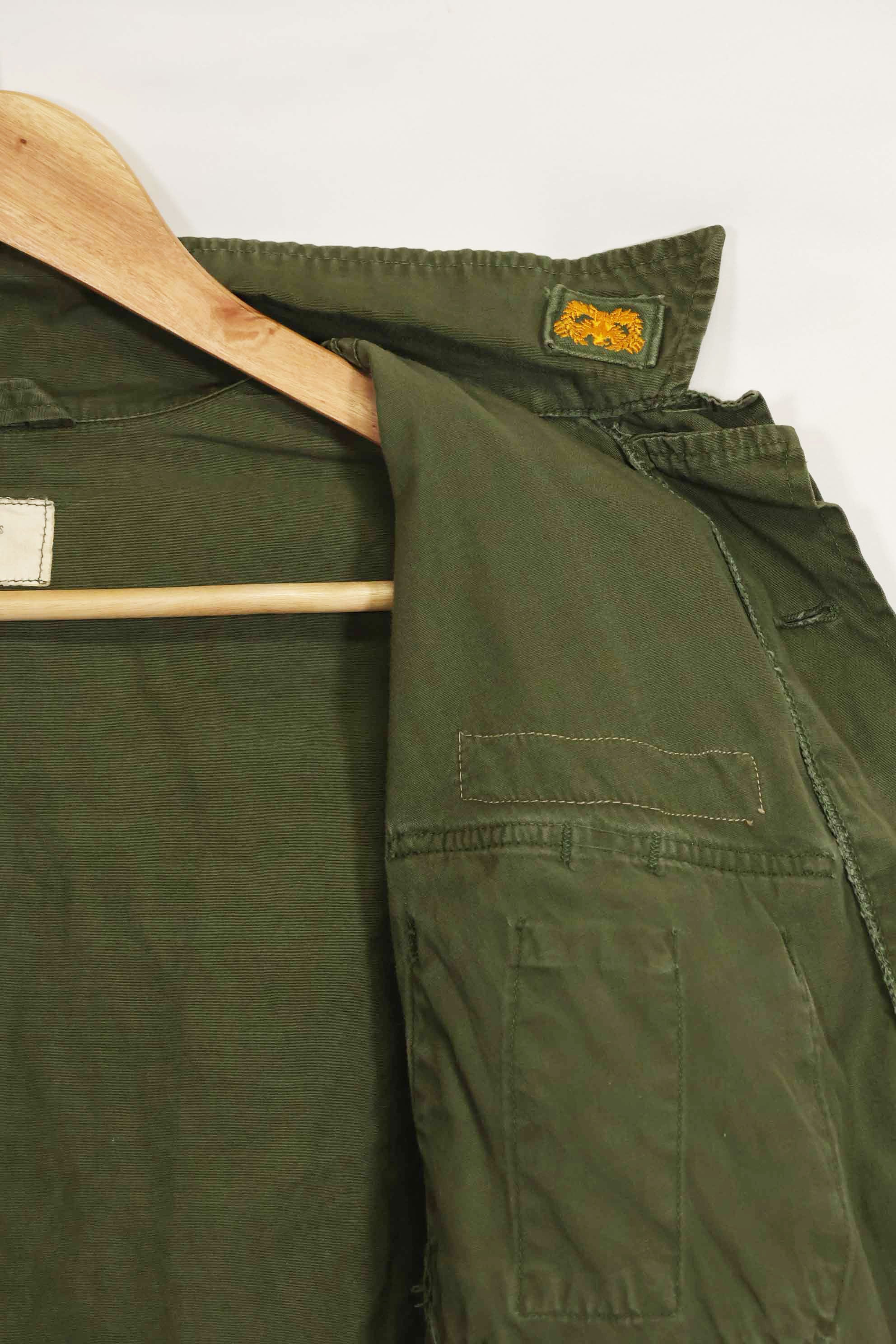 1965〜66年頃　2nd Model ジャングルファティーグ　ジャケット　S-L　パッチ付き　中古品