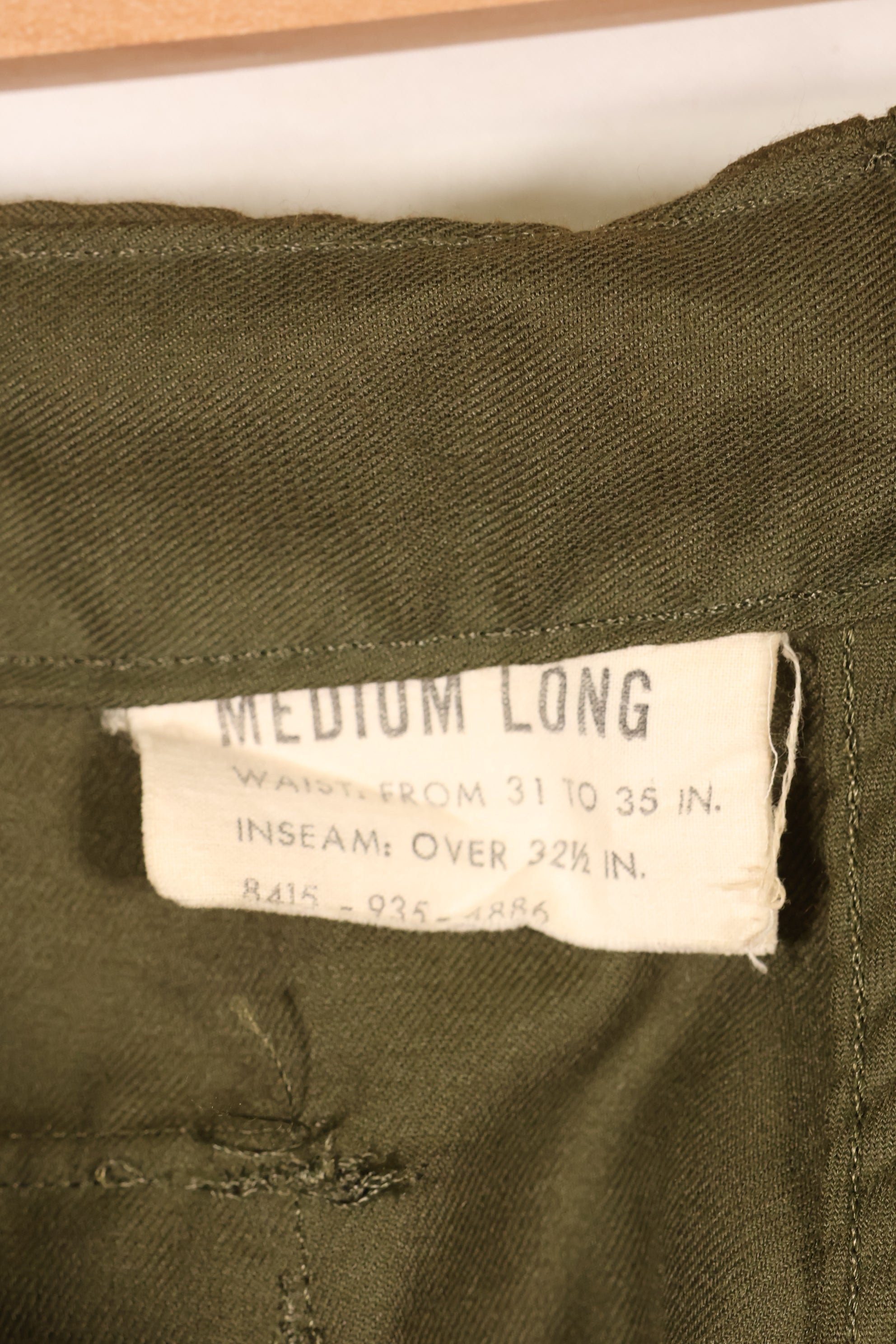 20 世纪 70 年代早期 M-L 飞行员防火长裤，尺码标签丢失，使用过。