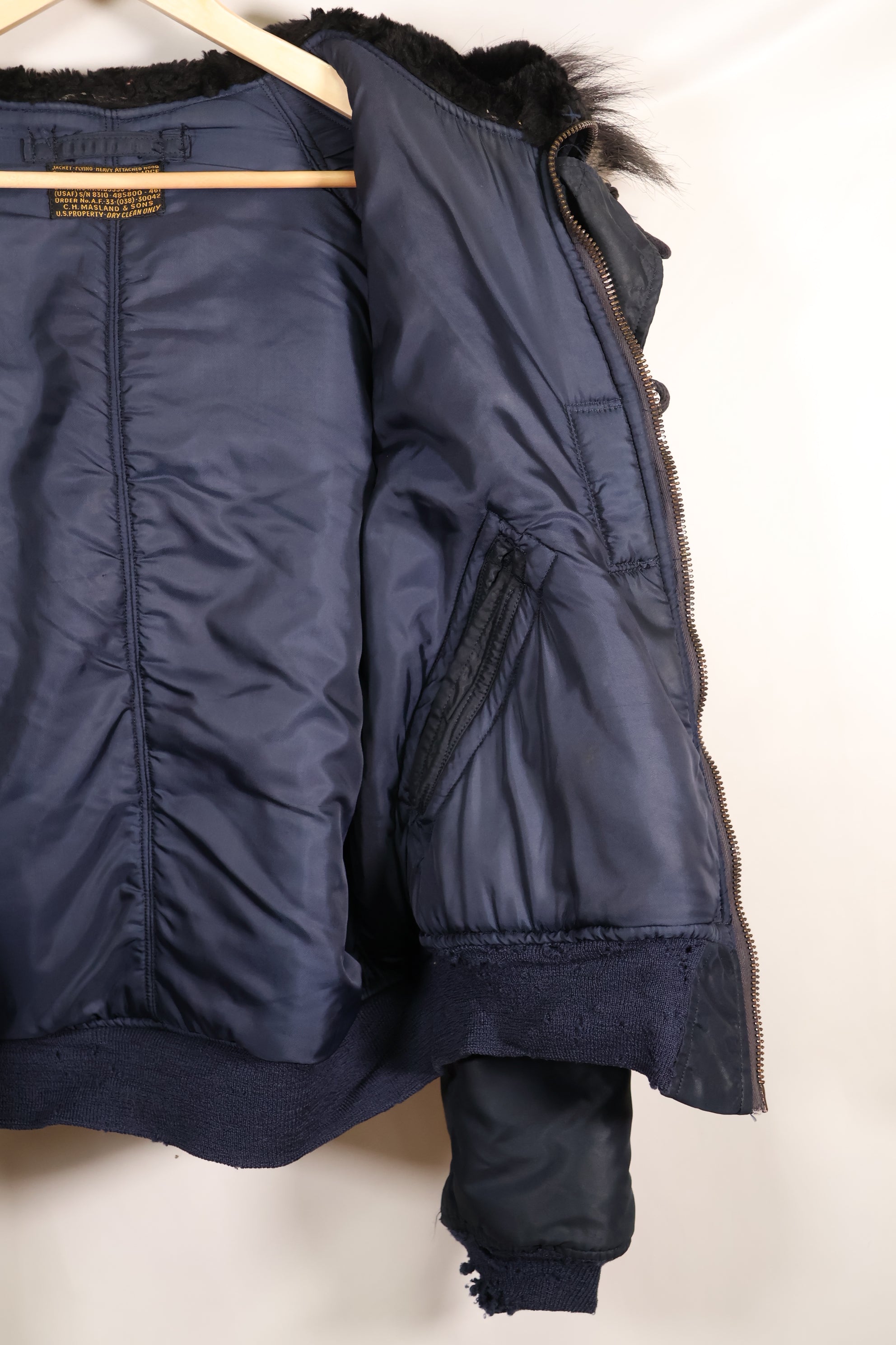 Mid-1950s X-Large USAF N2-A Flight Jacket Heavy Zone Used