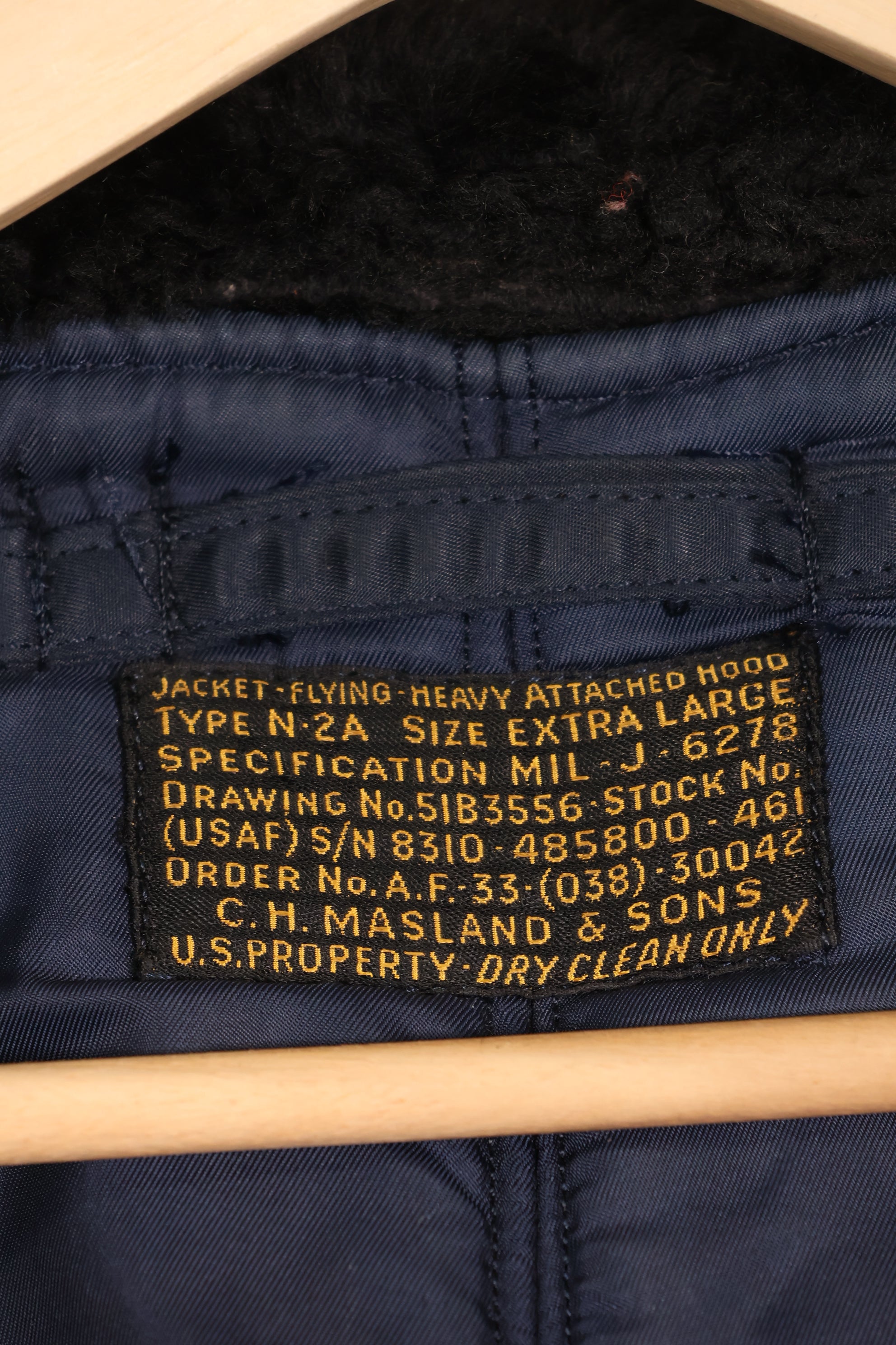 Mid-1950s X-Large USAF N2-A Flight Jacket Heavy Zone Used