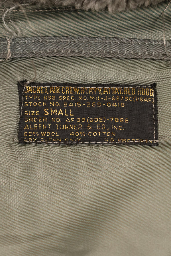 1950年代ロット　アメリカ空軍　N-3B　フライトジャケット　黒タグ　中古品