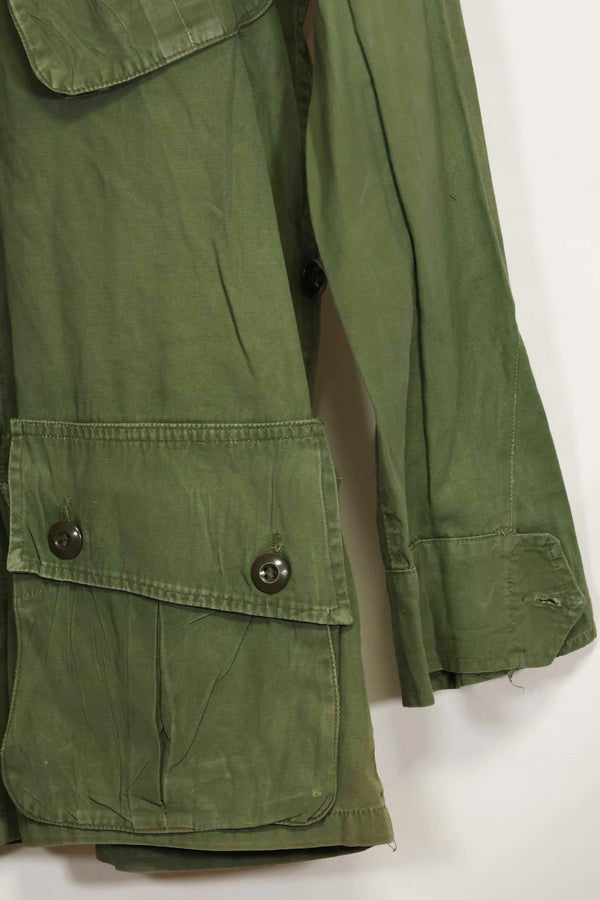 1963 Contract 1st Model Jungle Fatigue Jacket, no label, patch retrofitted, used.