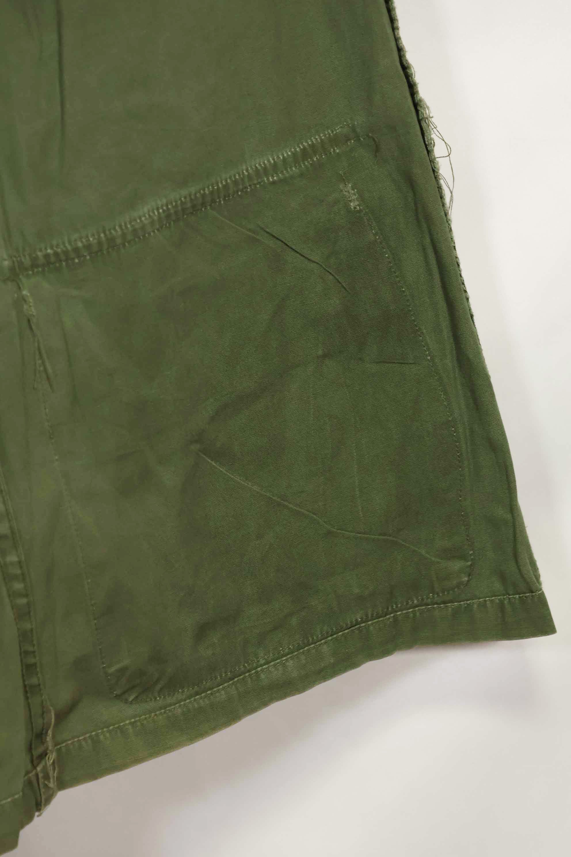 1963 Contract 1st Model Jungle Fatigue Jacket, no label, patch retrofitted, used.