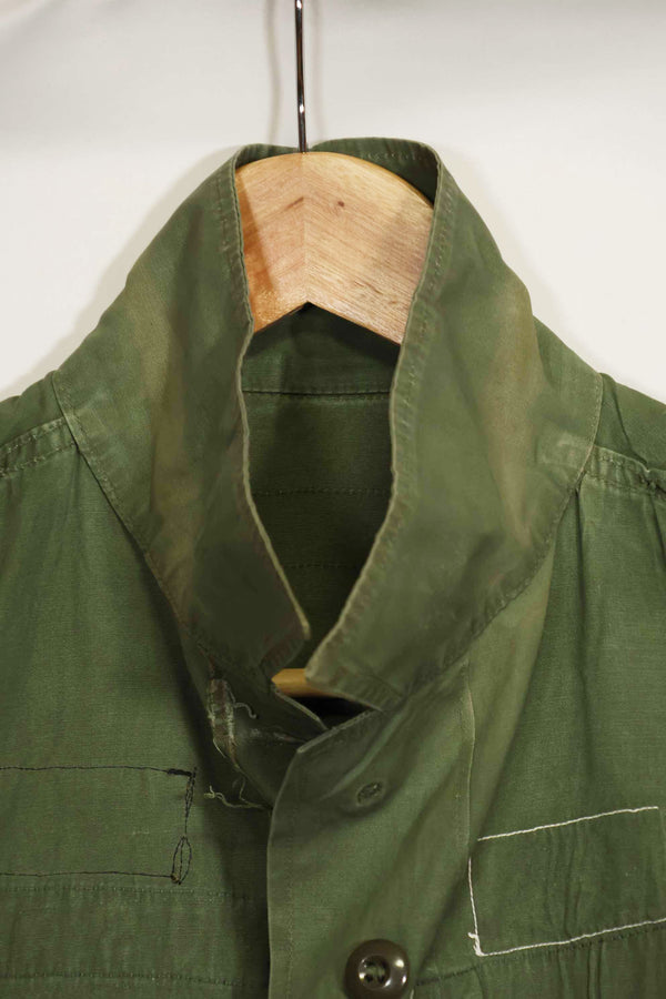 1963 Contract 1st Model Jungle Fatigue Jacket, no label, patch retrofitted, used.