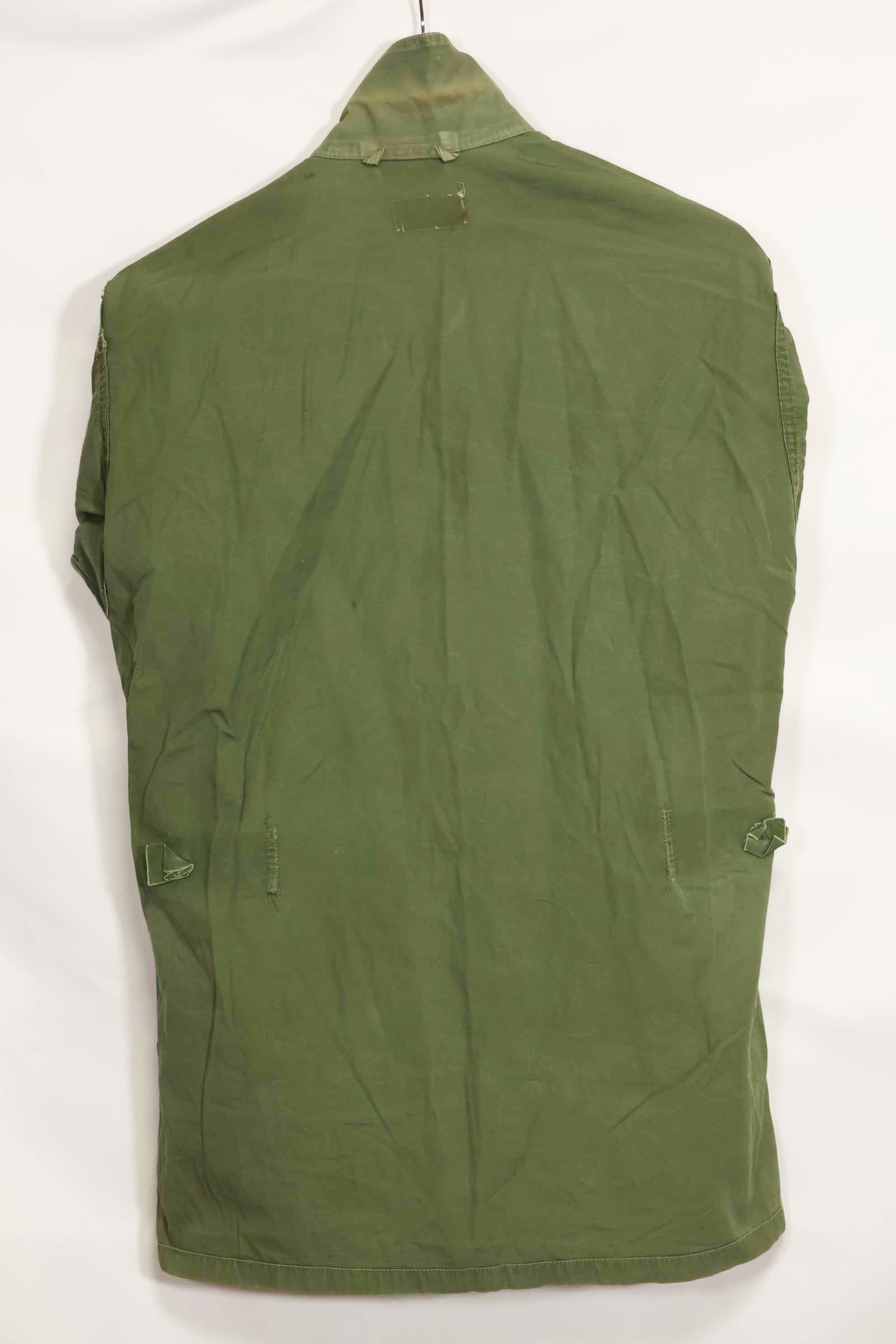 1963 Contract 1st Model Jungle Fatigue Jacket, no label, patch retrofitted, used.