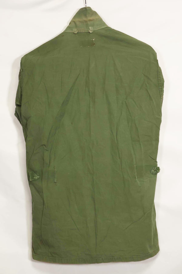1963 Contract 1st Model Jungle Fatigue Jacket, no label, patch retrofitted, used.