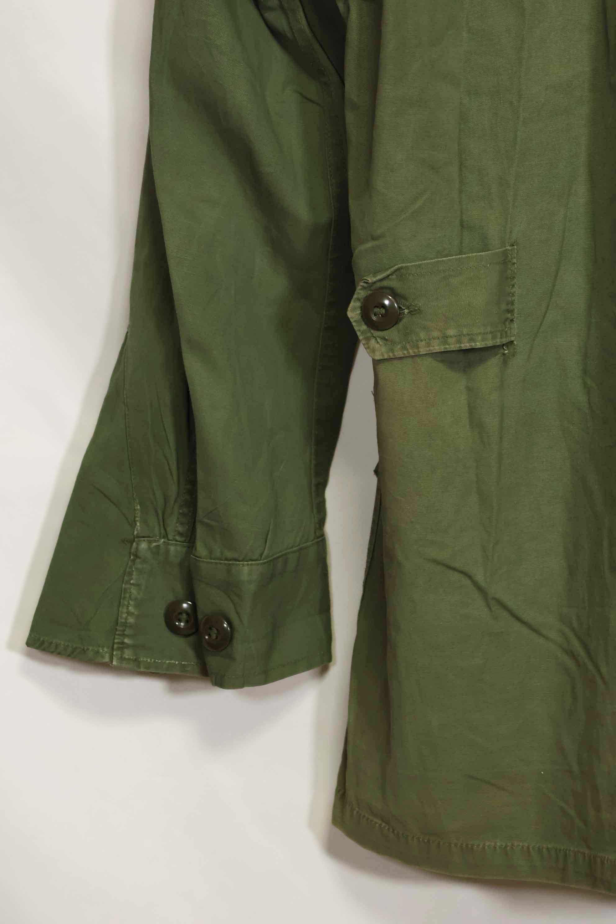 1963 Contract 1st Model Jungle Fatigue Jacket, no label, patch retrofitted, used.