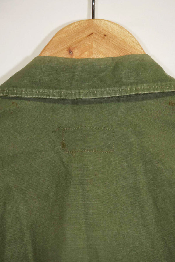 1963 Contract 1st Model Jungle Fatigue Jacket, no label, patch retrofitted, used.