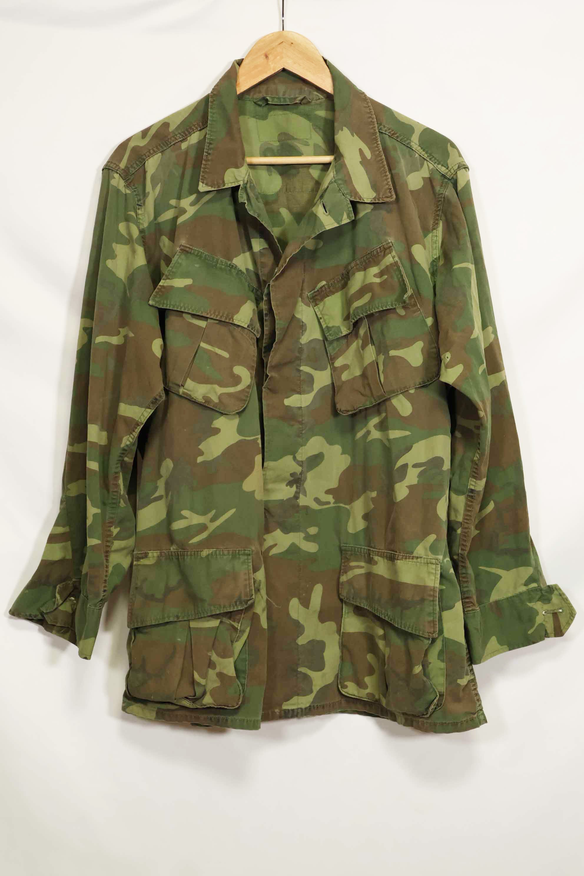1966〜67年頃　ポップリン製　ERDL　初期プリント　ジャングルファティーグジャケット　サイズタグなし　中古品