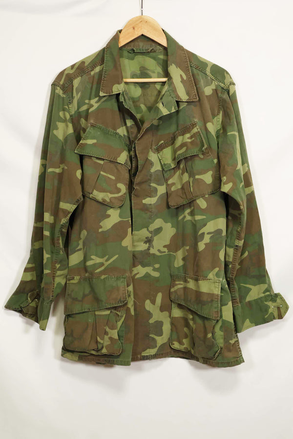 1966〜67年頃　ポップリン製　ERDL　初期プリント　ジャングルファティーグジャケット　サイズタグなし　中古品