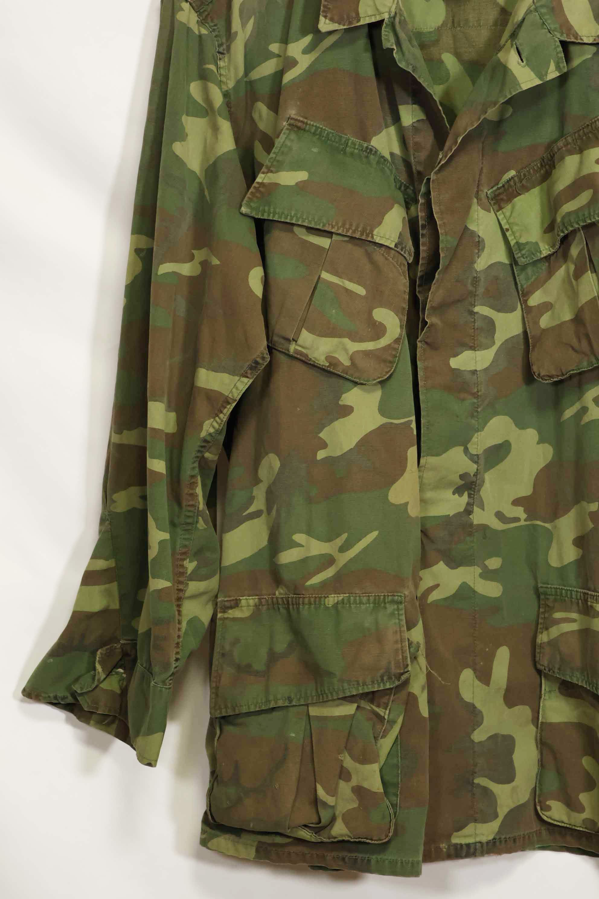 1966〜67年頃　ポップリン製　ERDL　初期プリント　ジャングルファティーグジャケット　サイズタグなし　中古品