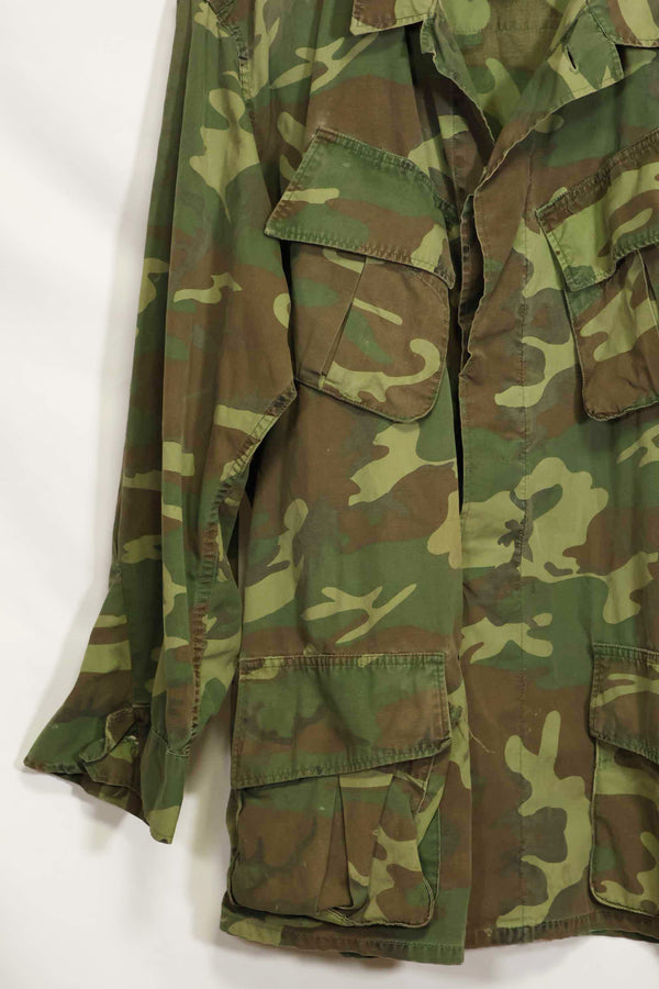 1966〜67年頃　ポップリン製　ERDL　初期プリント　ジャングルファティーグジャケット　サイズタグなし　中古品