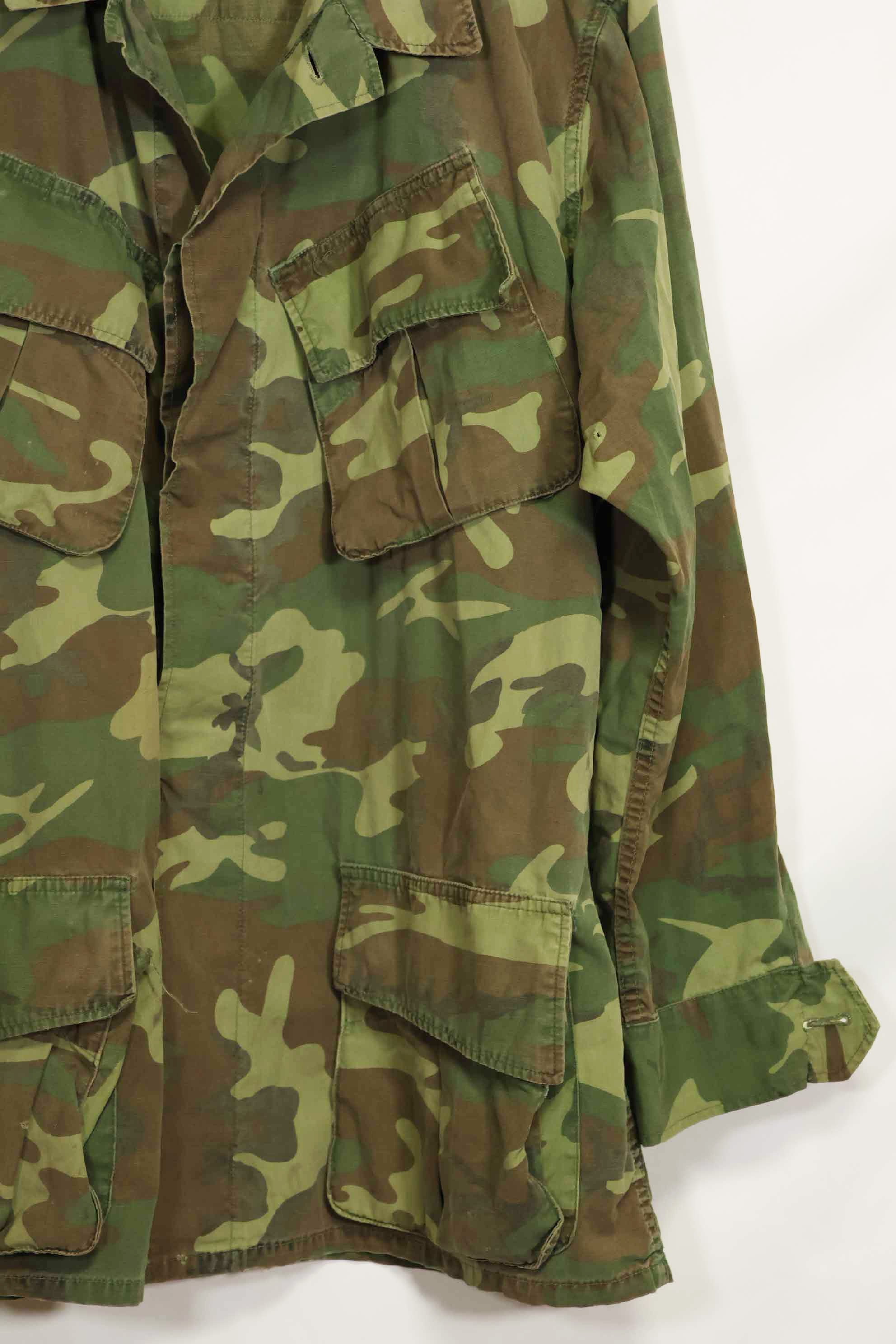 1966〜67年頃　ポップリン製　ERDL　初期プリント　ジャングルファティーグジャケット　サイズタグなし　中古品