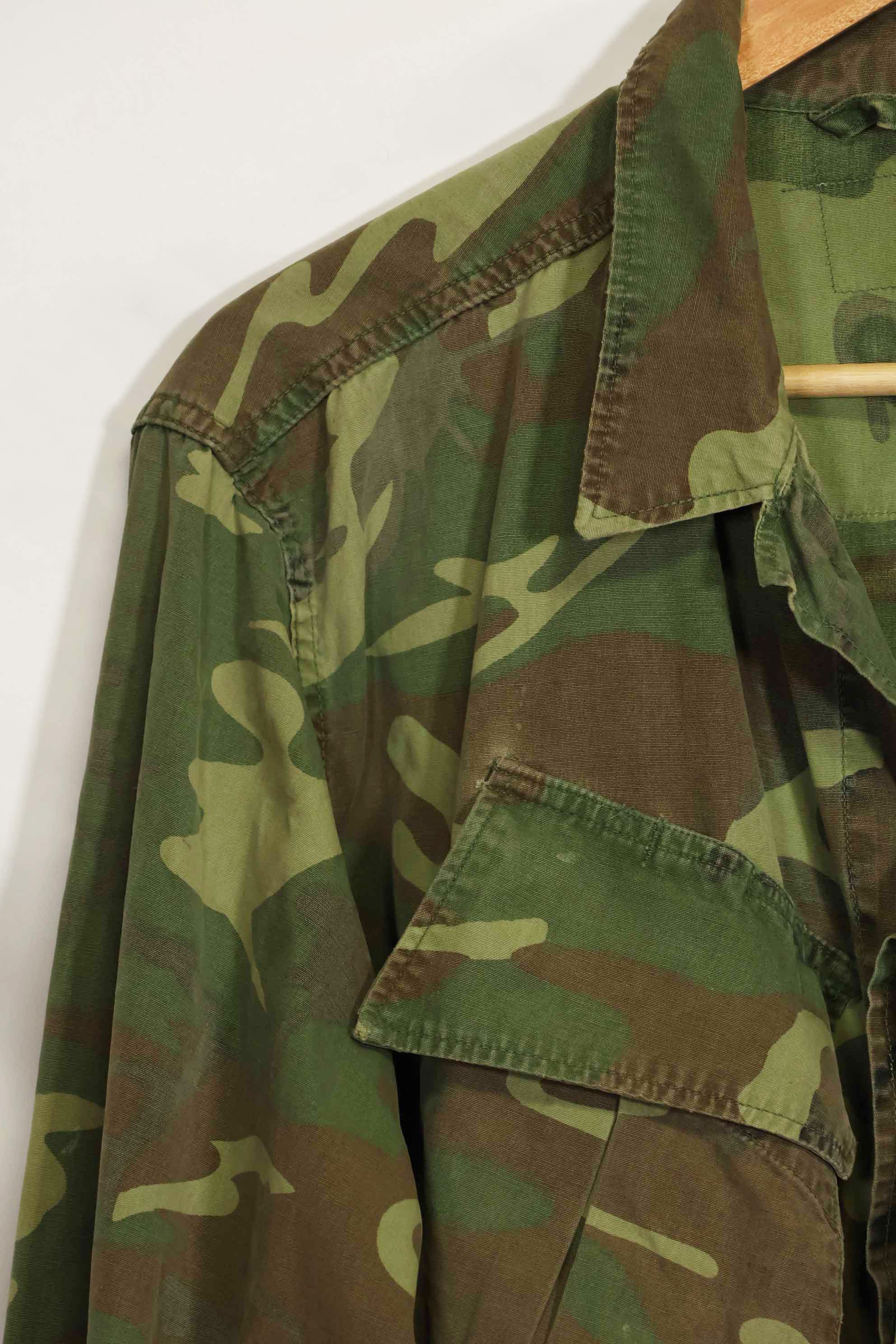 1966〜67年頃　ポップリン製　ERDL　初期プリント　ジャングルファティーグジャケット　サイズタグなし　中古品