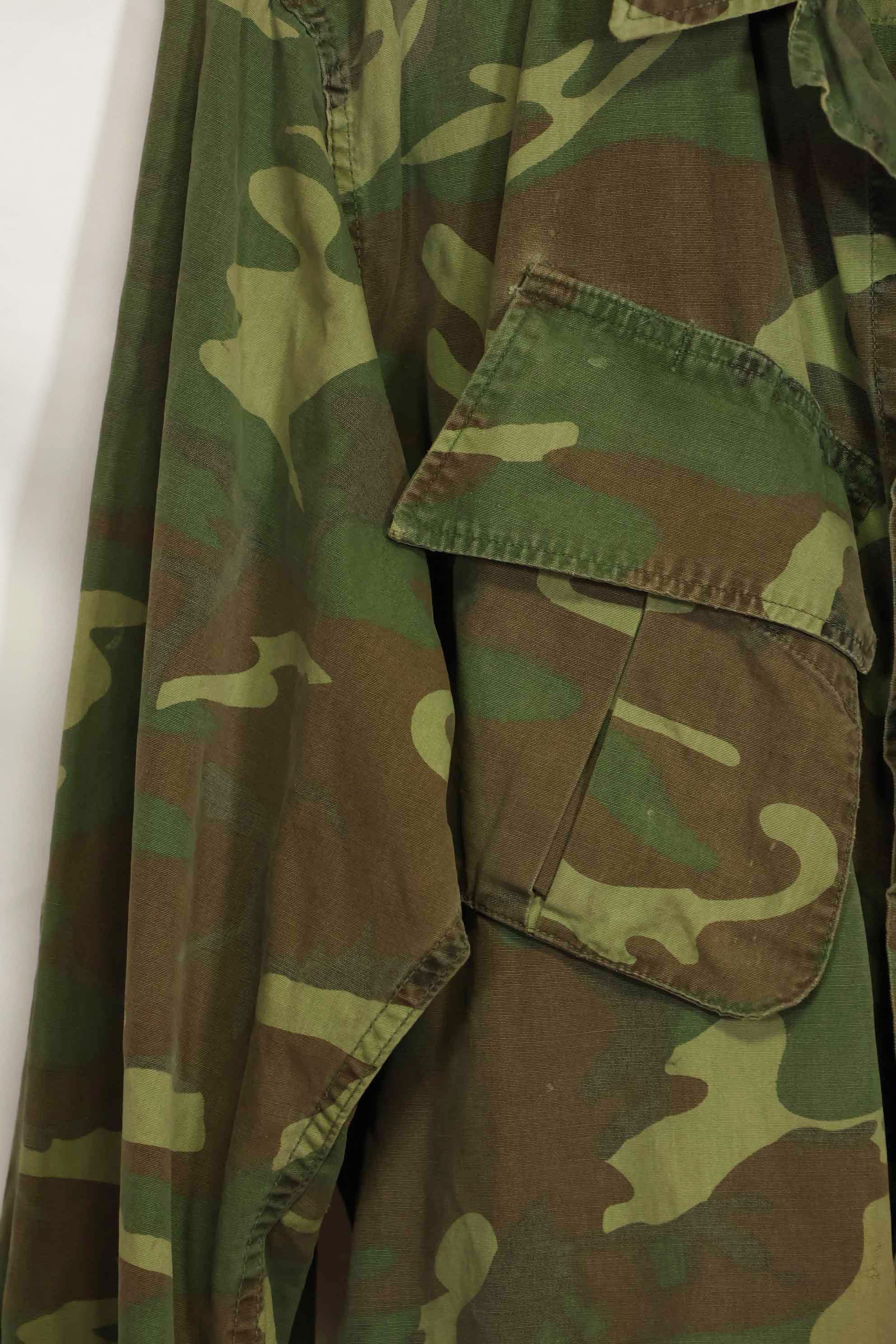 1966〜67年頃　ポップリン製　ERDL　初期プリント　ジャングルファティーグジャケット　サイズタグなし　中古品