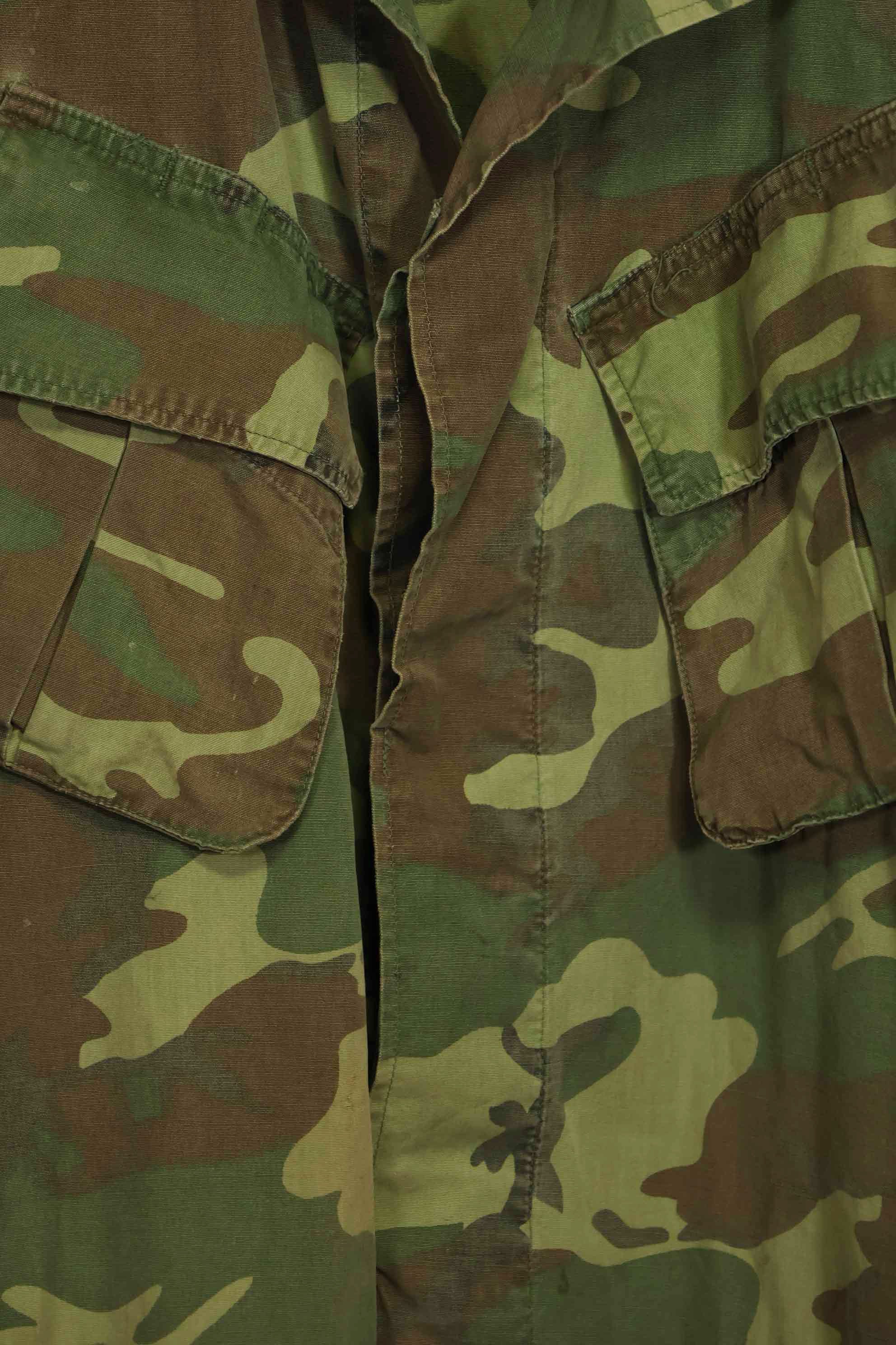 1966〜67年頃　ポップリン製　ERDL　初期プリント　ジャングルファティーグジャケット　サイズタグなし　中古品