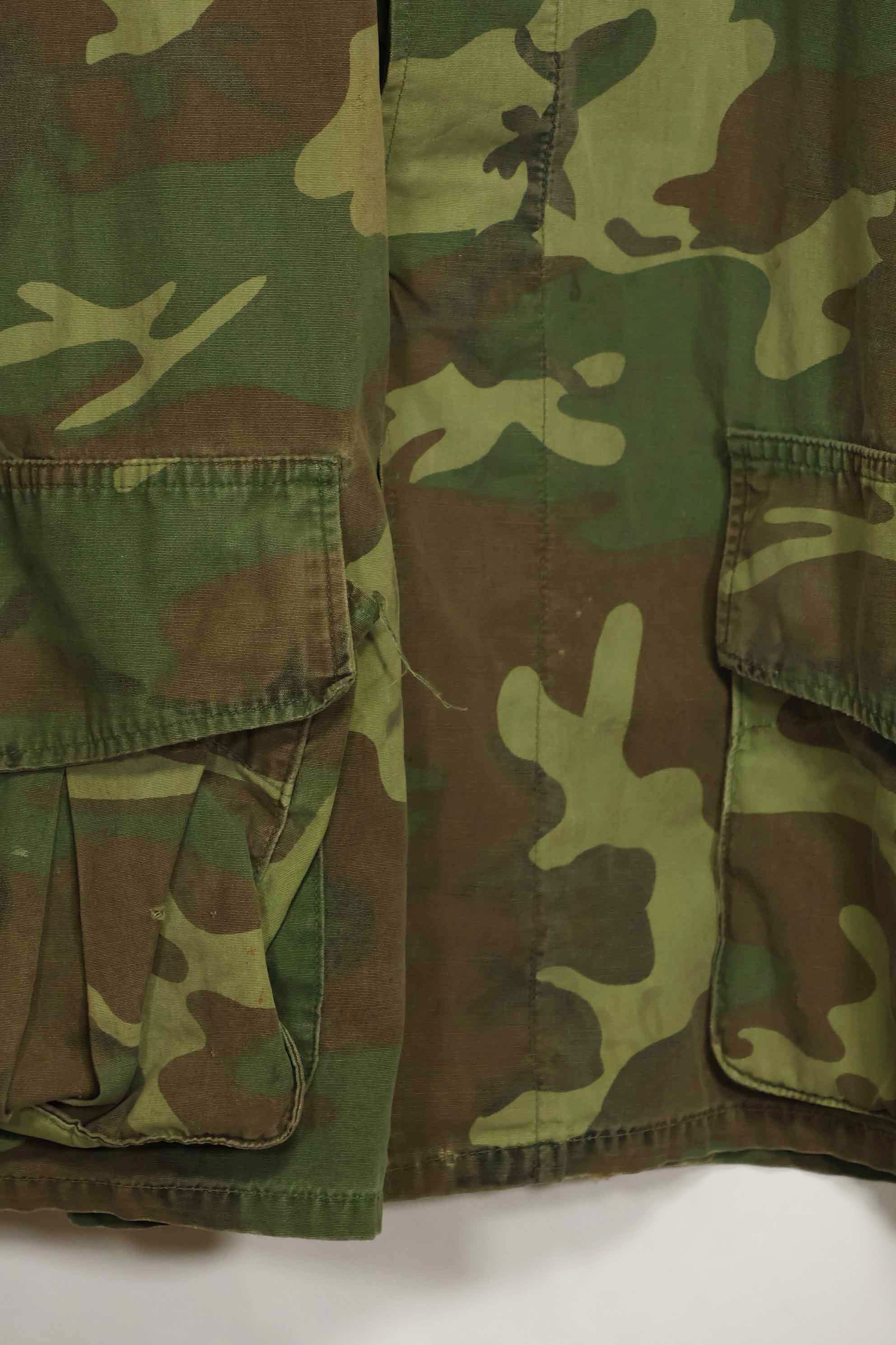 1966〜67年頃　ポップリン製　ERDL　初期プリント　ジャングルファティーグジャケット　サイズタグなし　中古品