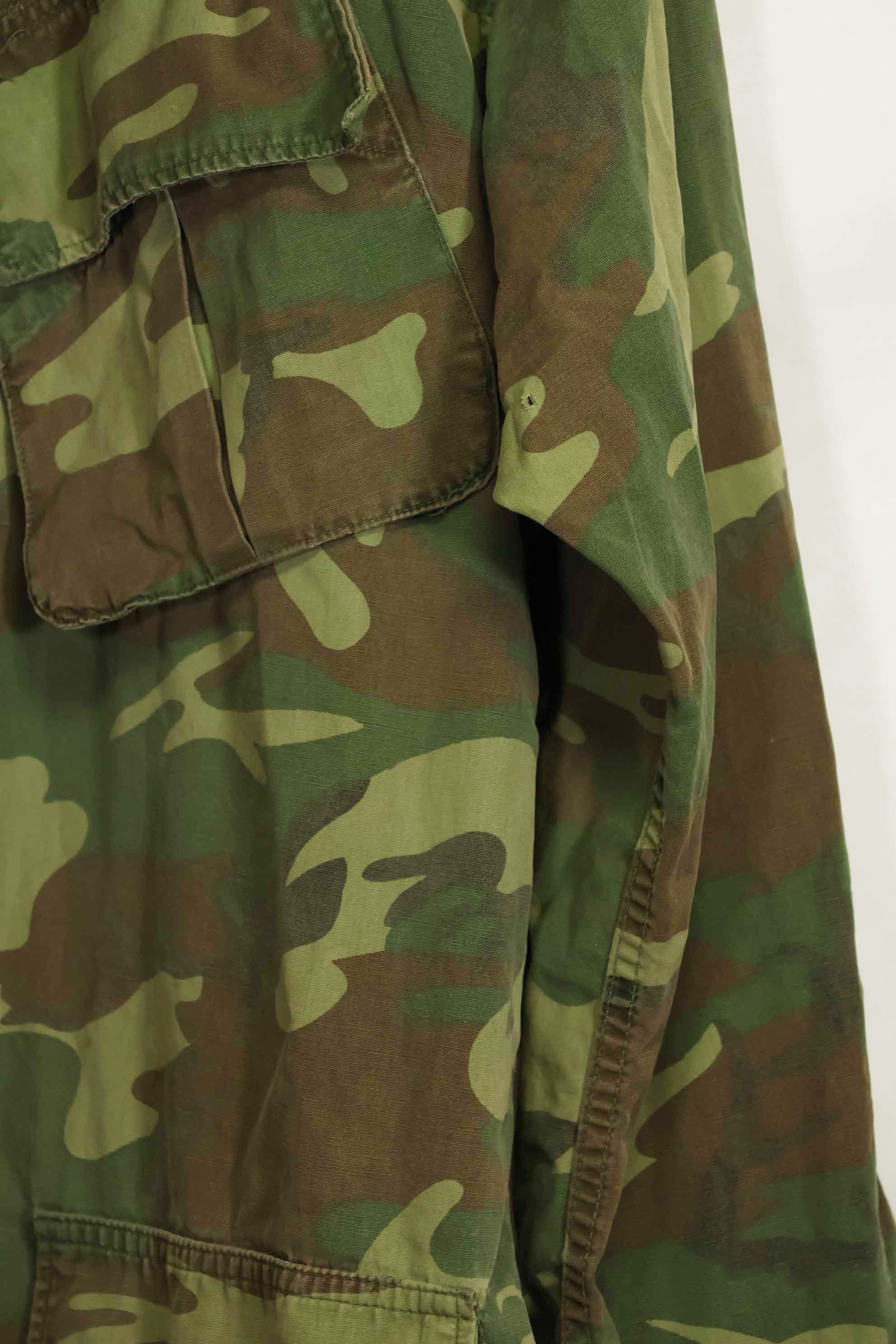 1966〜67年頃　ポップリン製　ERDL　初期プリント　ジャングルファティーグジャケット　サイズタグなし　中古品