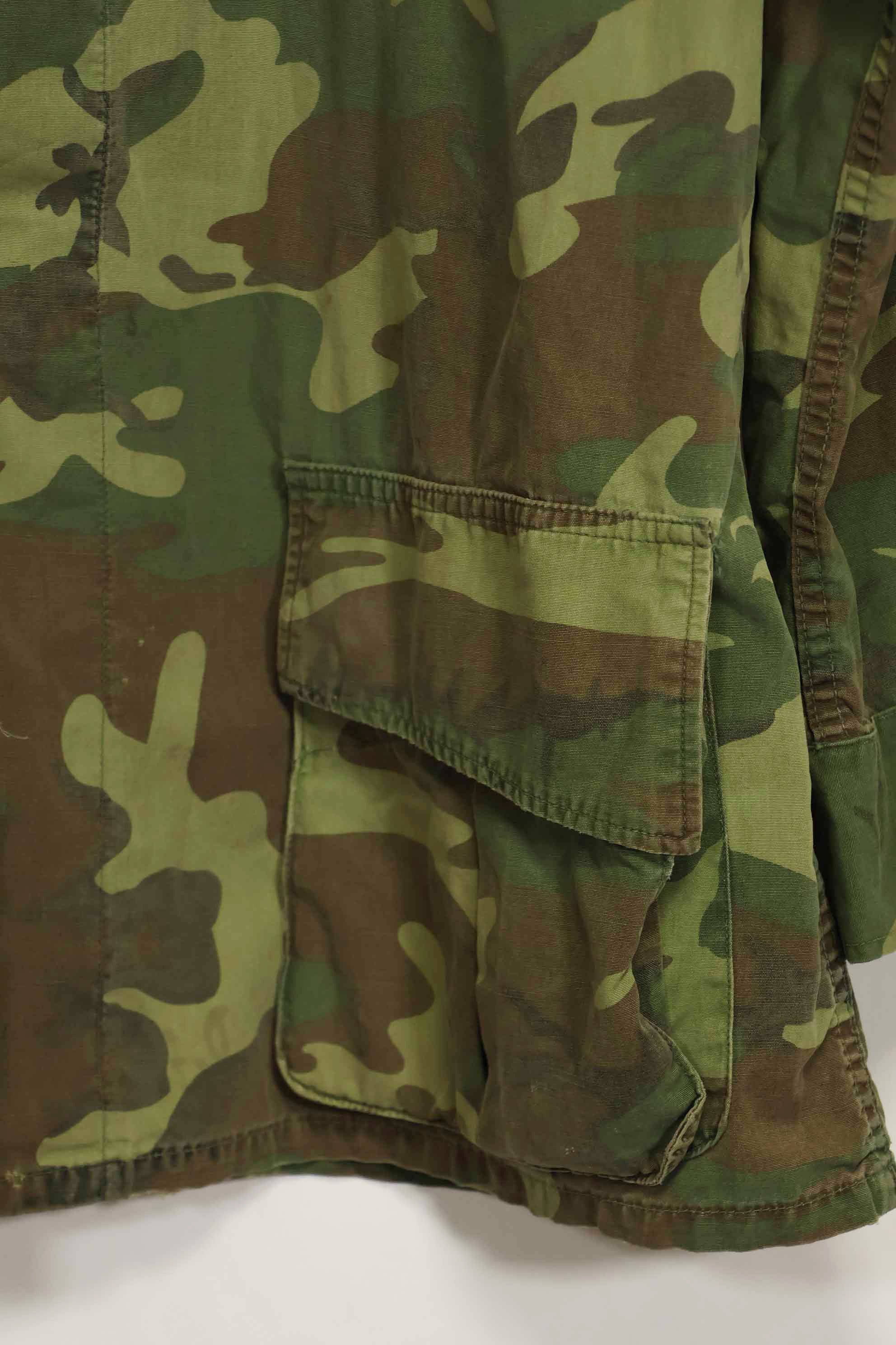 1966〜67年頃　ポップリン製　ERDL　初期プリント　ジャングルファティーグジャケット　サイズタグなし　中古品