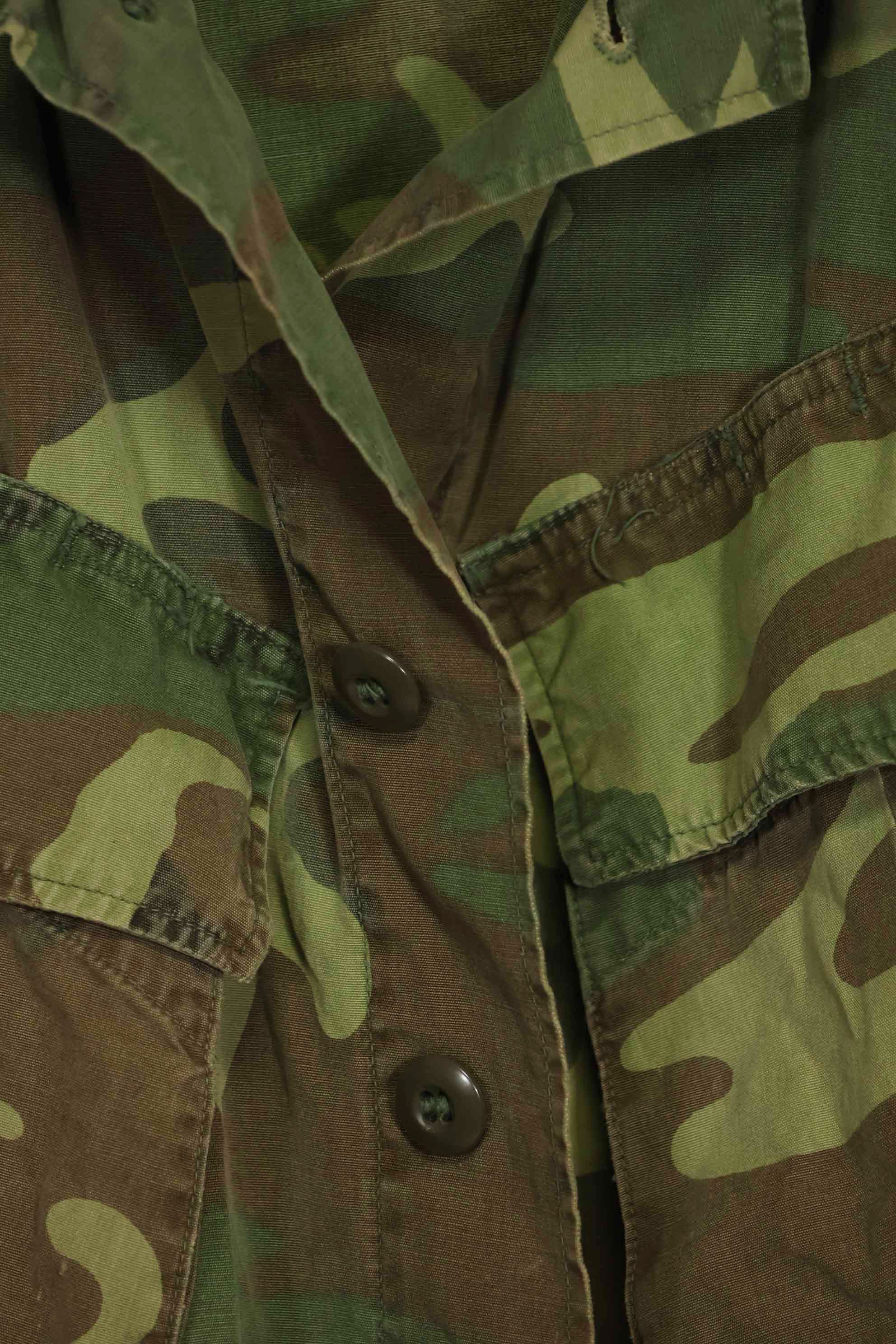 1966〜67年頃　ポップリン製　ERDL　初期プリント　ジャングルファティーグジャケット　サイズタグなし　中古品