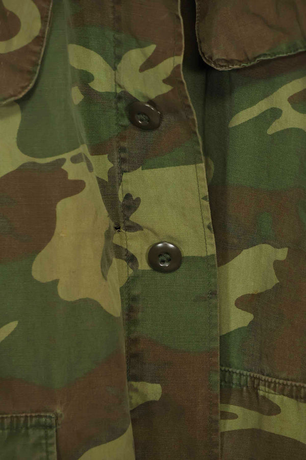 1966〜67年頃　ポップリン製　ERDL　初期プリント　ジャングルファティーグジャケット　サイズタグなし　中古品