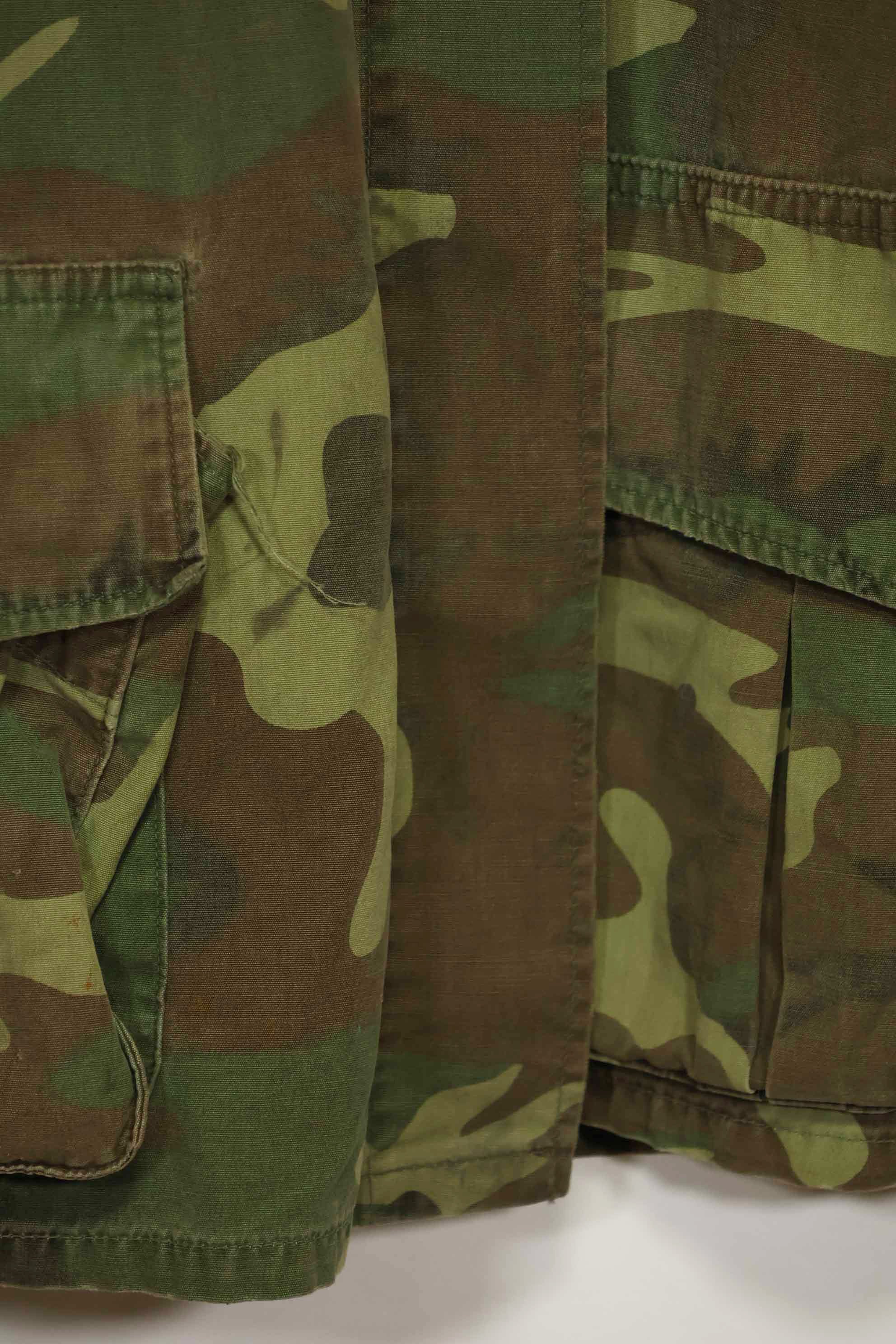 1966〜67年頃　ポップリン製　ERDL　初期プリント　ジャングルファティーグジャケット　サイズタグなし　中古品