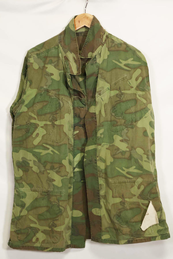 1966〜67年頃　ポップリン製　ERDL　初期プリント　ジャングルファティーグジャケット　サイズタグなし　中古品